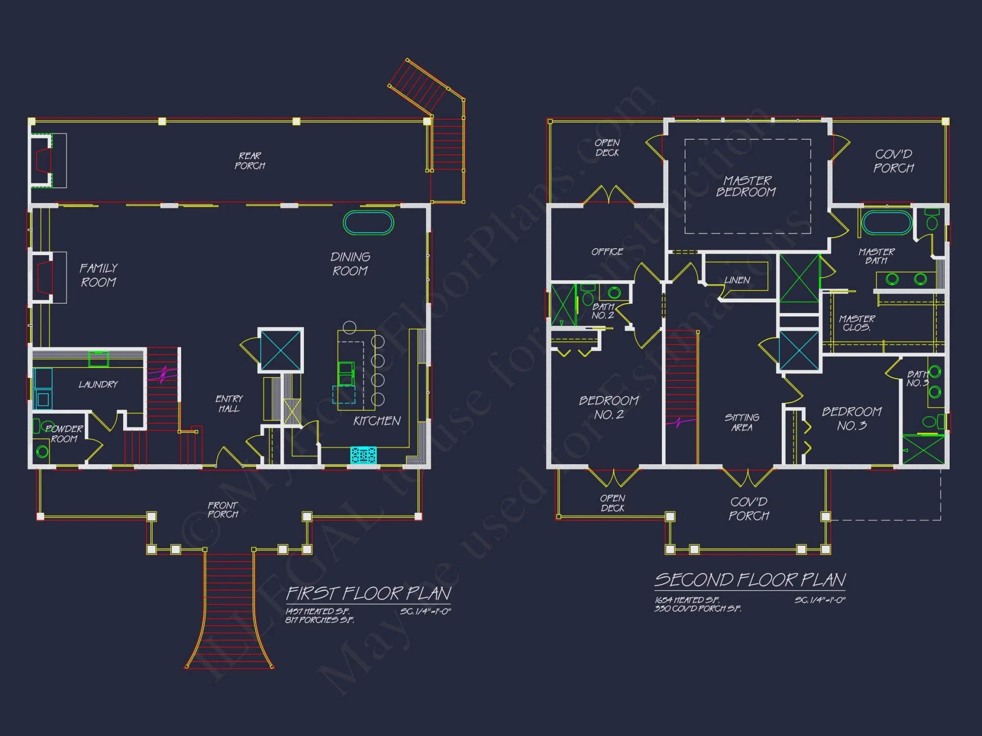 Modern house Blueprint with Stunning Coastal Floor Plan