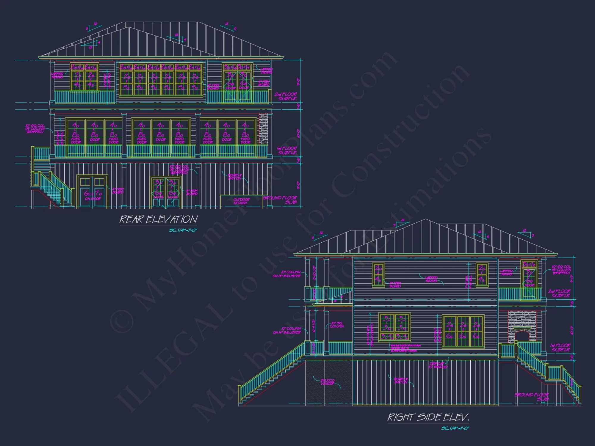 Modern house Blueprint with Stunning Coastal Floor Plan