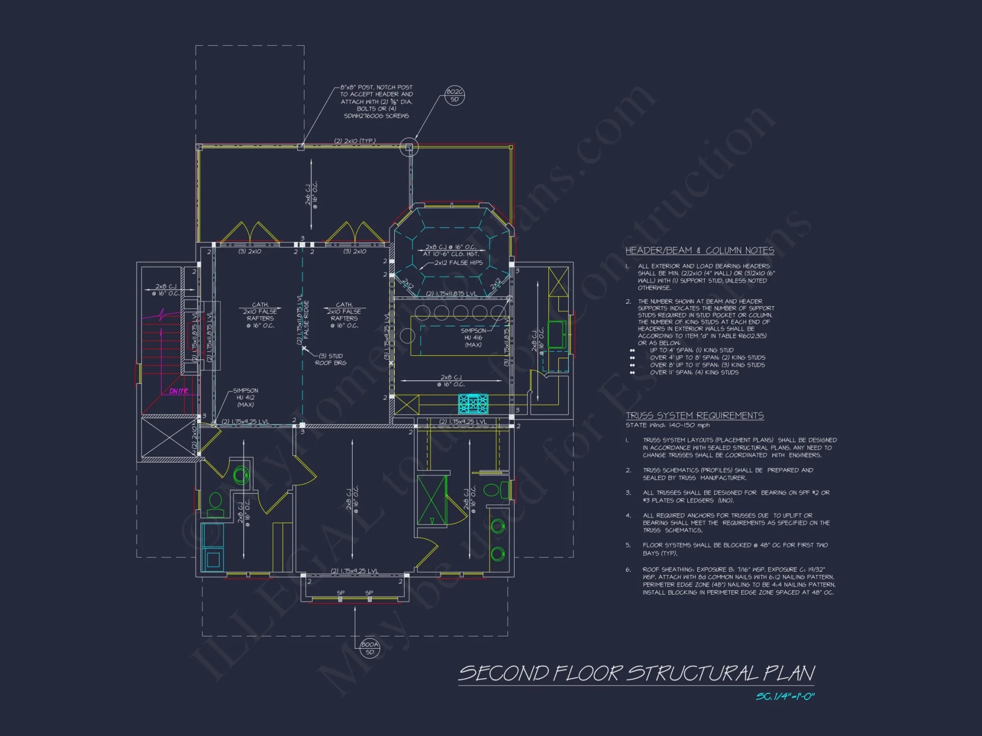 Coastal house Plan with 2 Floors and Modern CAD Designs