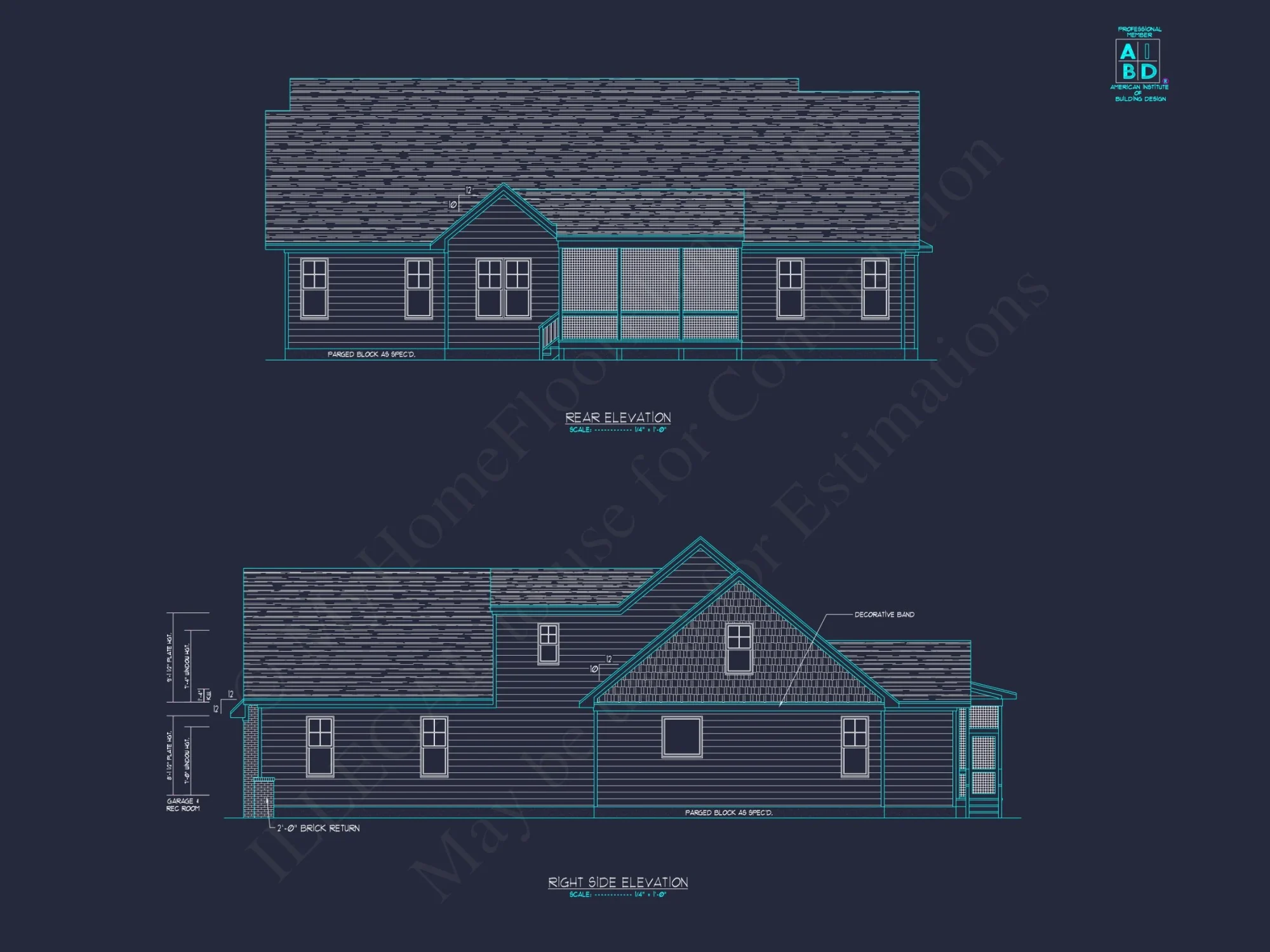 Craftsman house Floor Plan: CAD Blueprint with Elegant Designs