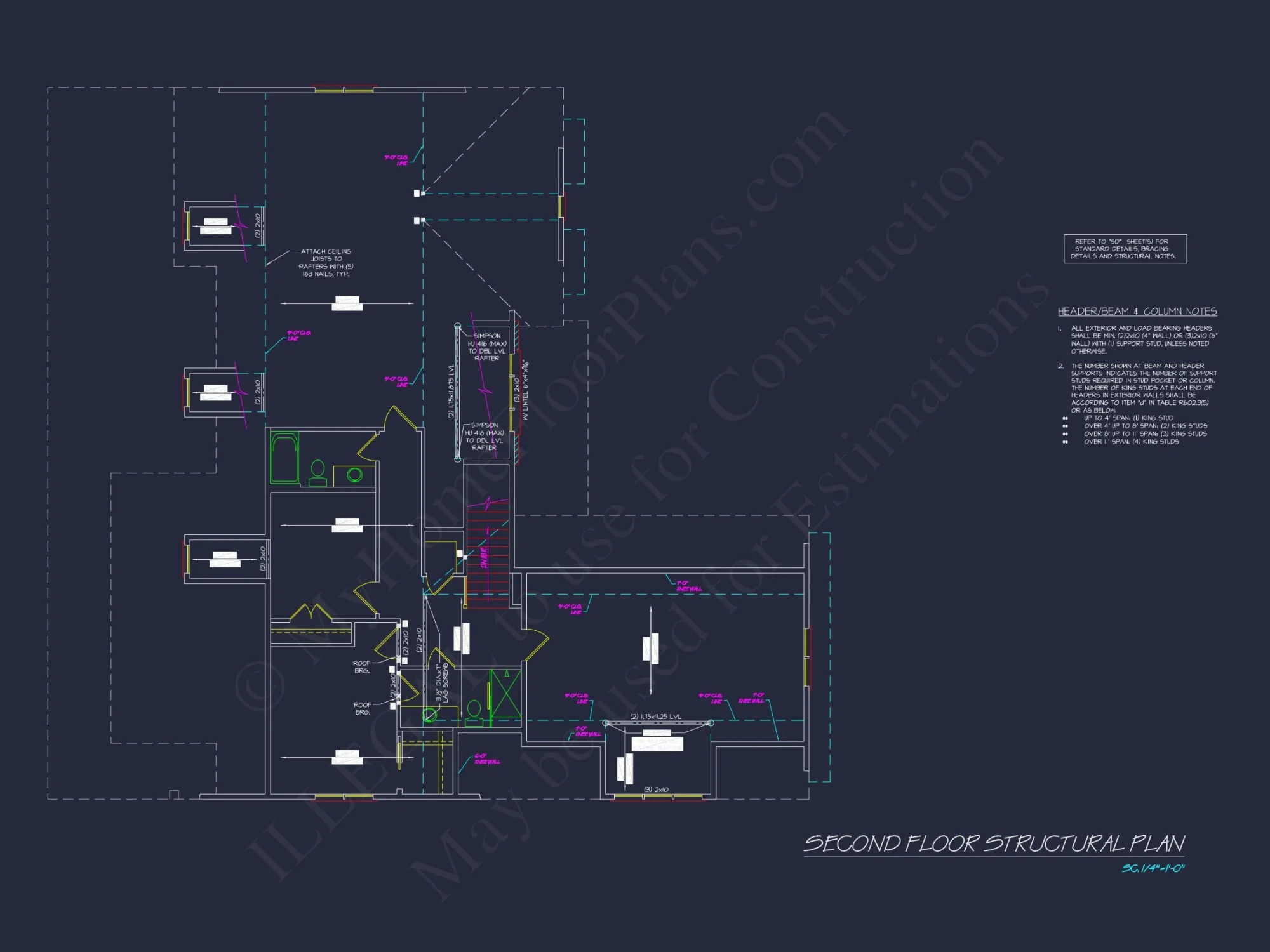 Modern Farmhouse house Plan with CAD Designs & Blueprint