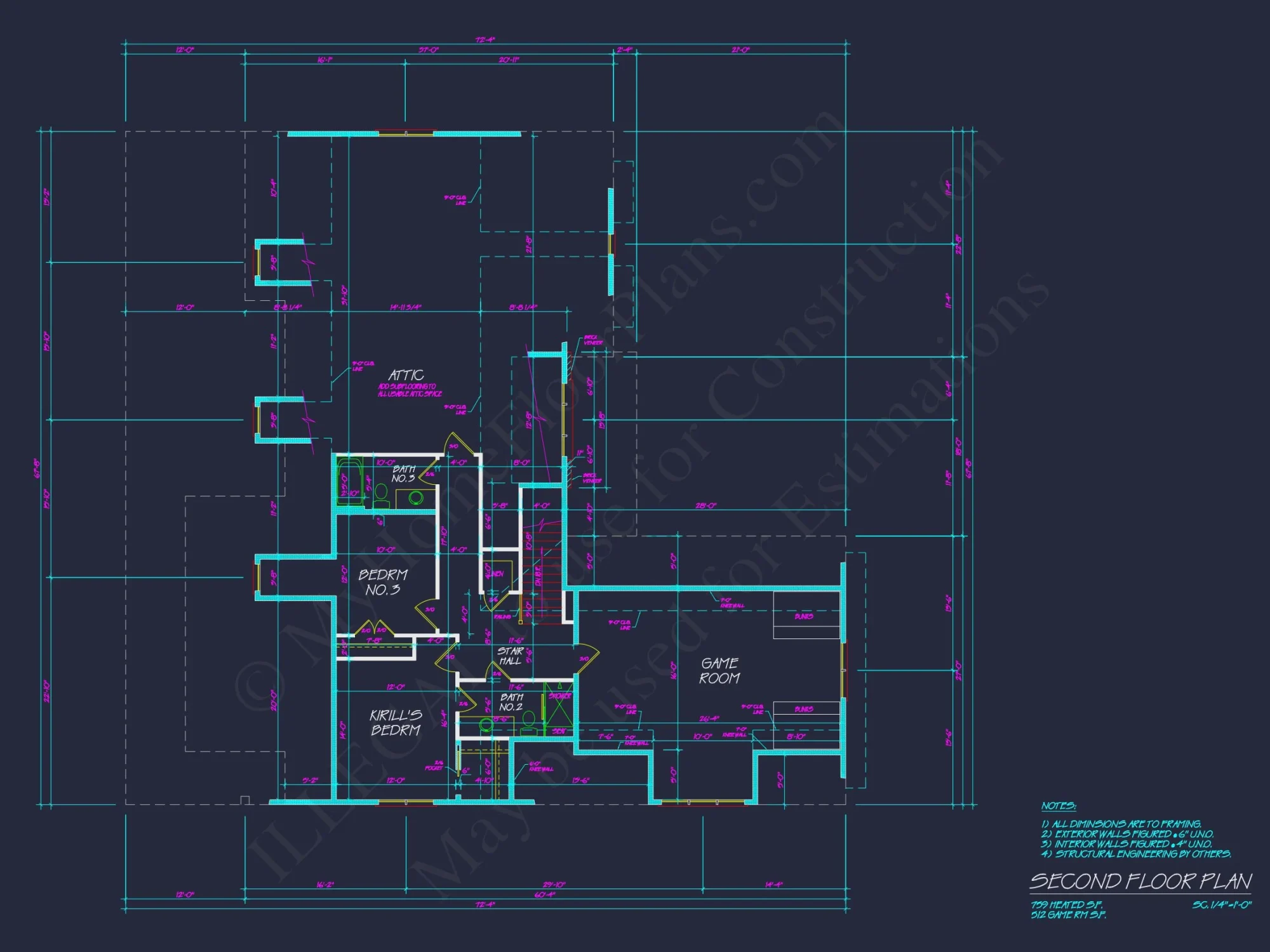 Modern Farmhouse house Plan with CAD Designs & Blueprint