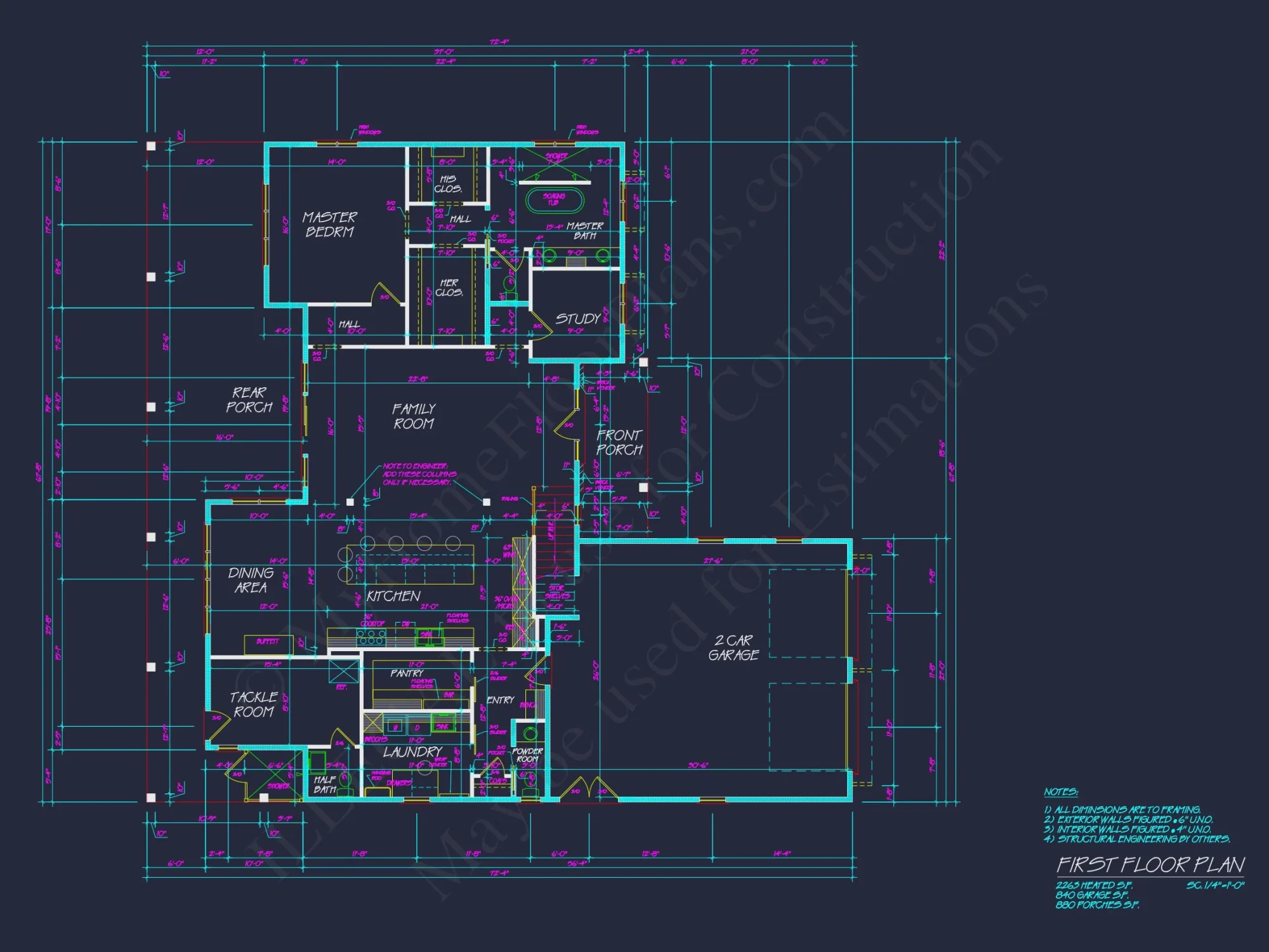 Modern Farmhouse house Plan with CAD Designs & Blueprint