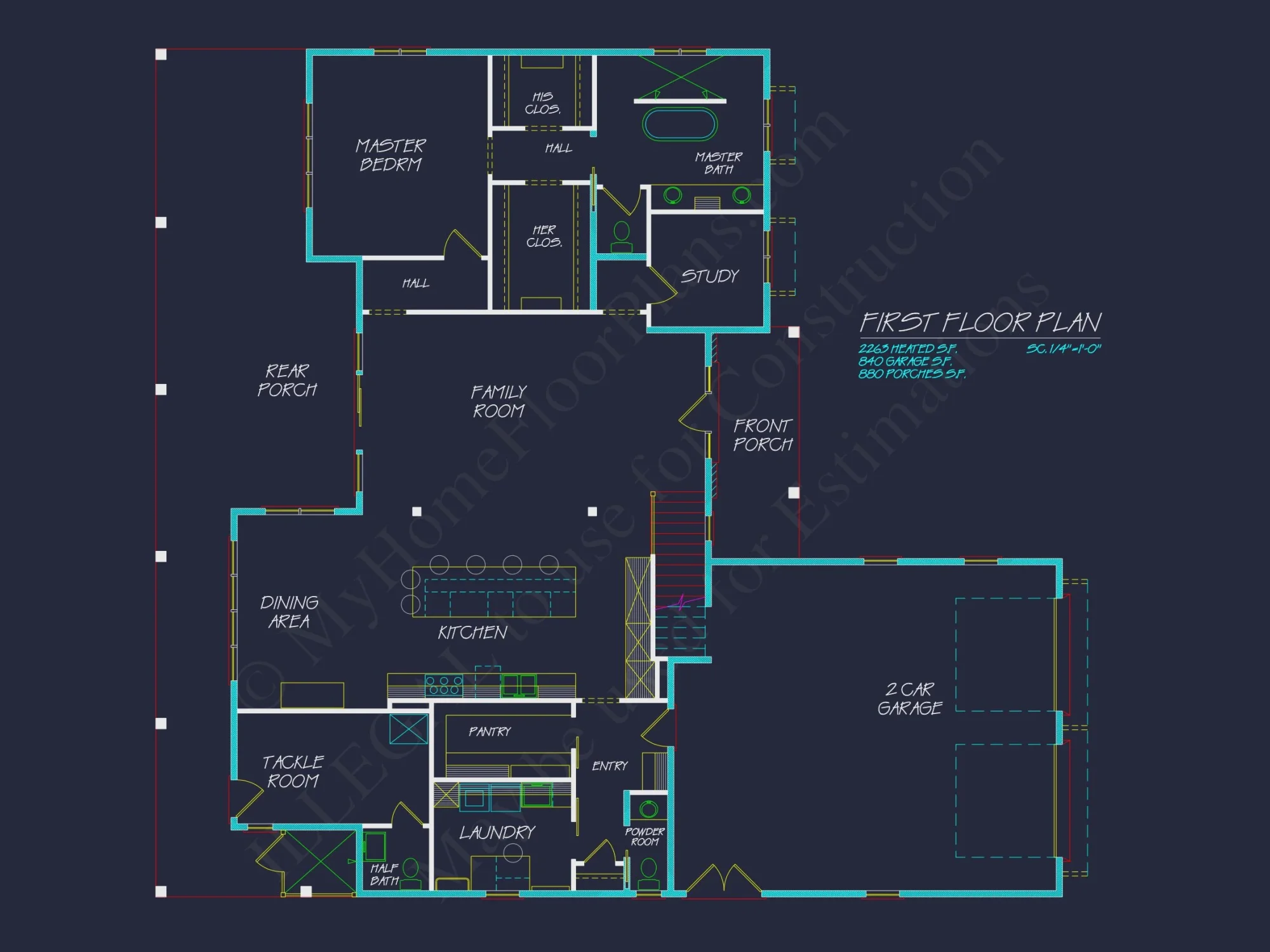 Modern Farmhouse house Plan with CAD Designs & Blueprint