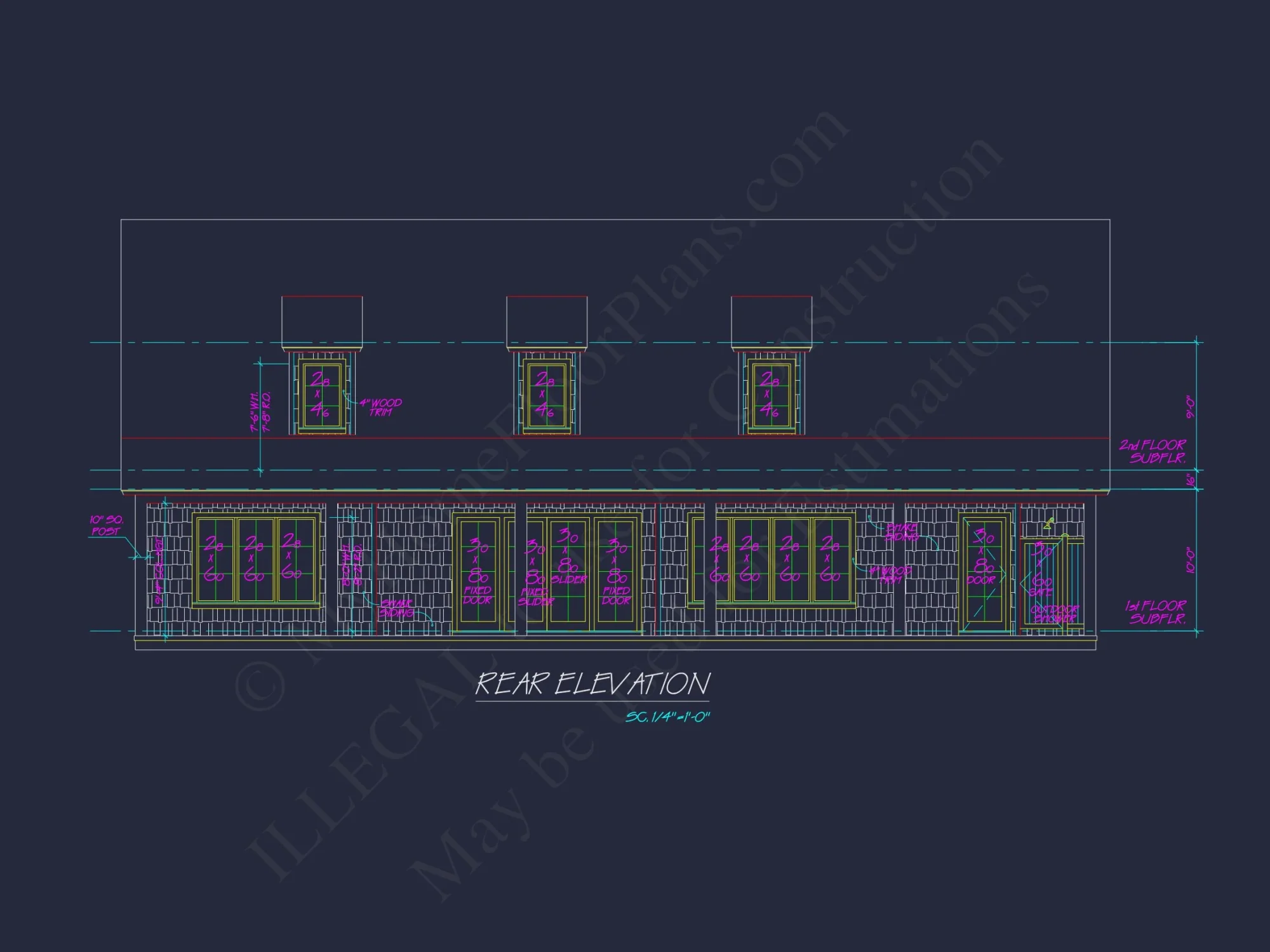 Modern Farmhouse house Plan with CAD Designs & Blueprint
