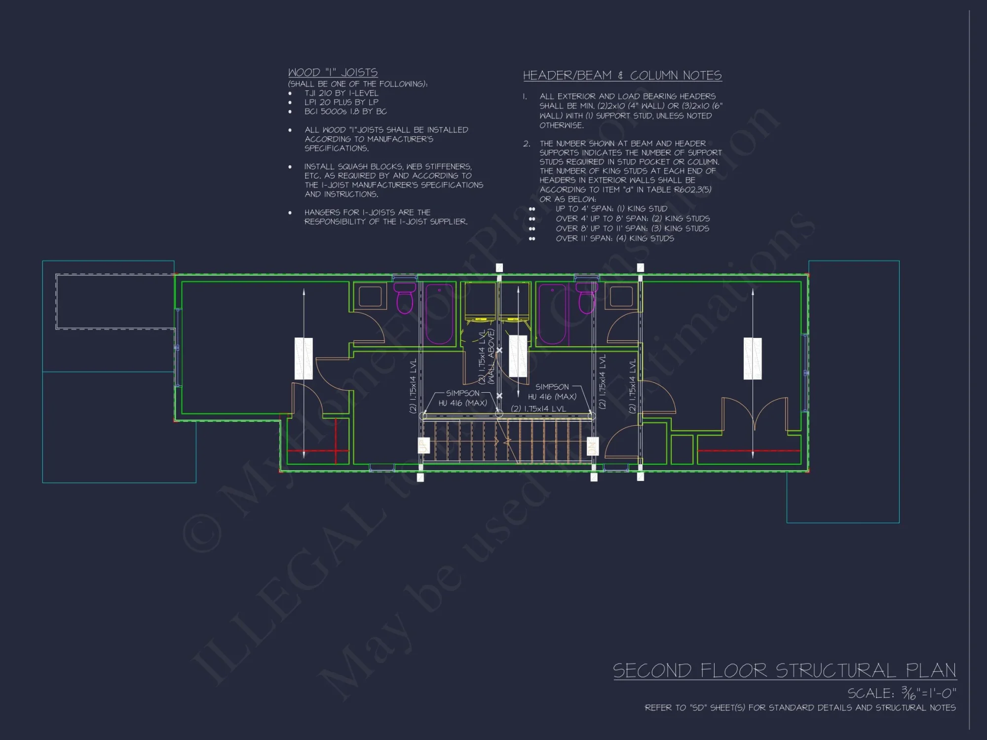 Efficient 3-Story house Floor Plan with CAD Architecture Designs