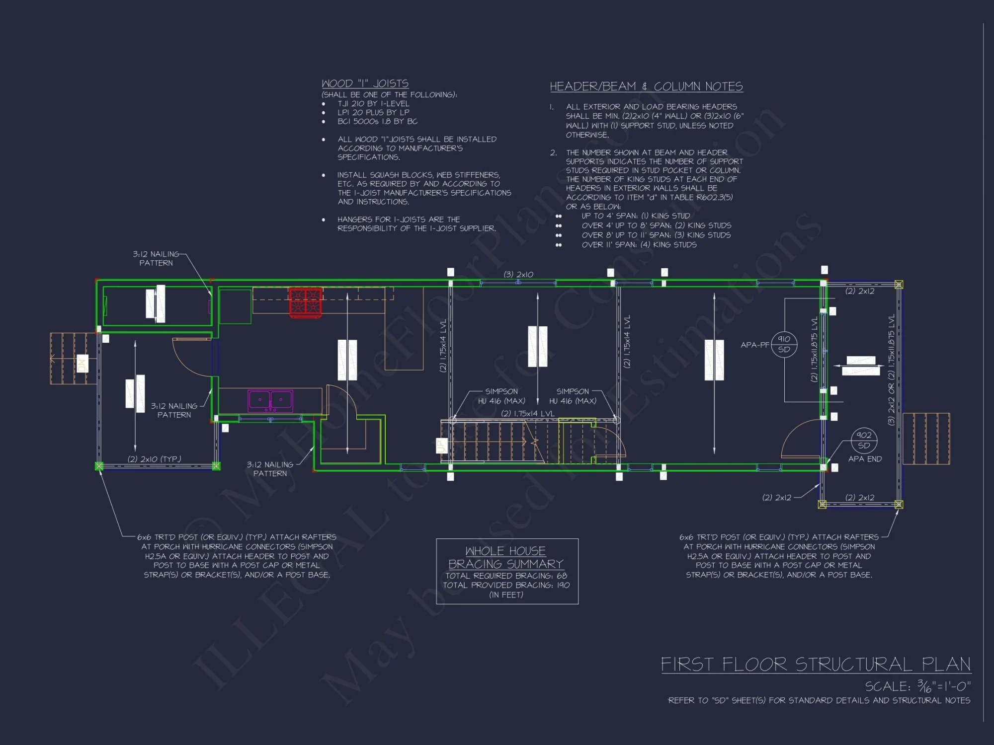 Efficient 3-Story house Floor Plan with CAD Architecture Designs