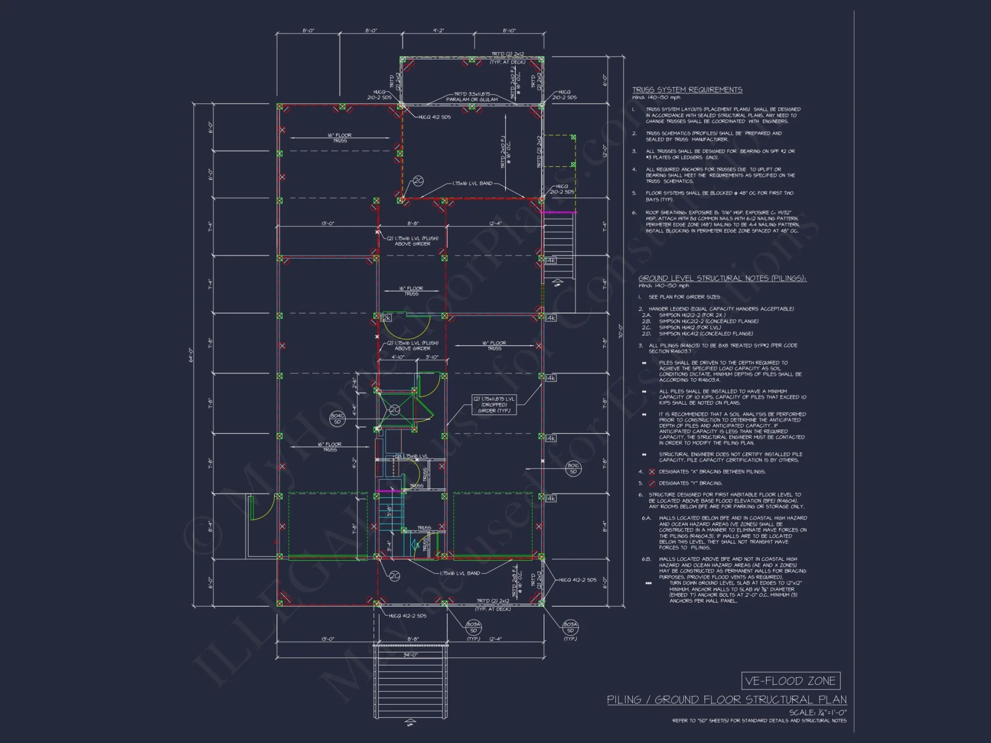 Modern Coastal house Plan with CAD Designs and Spacious Layout