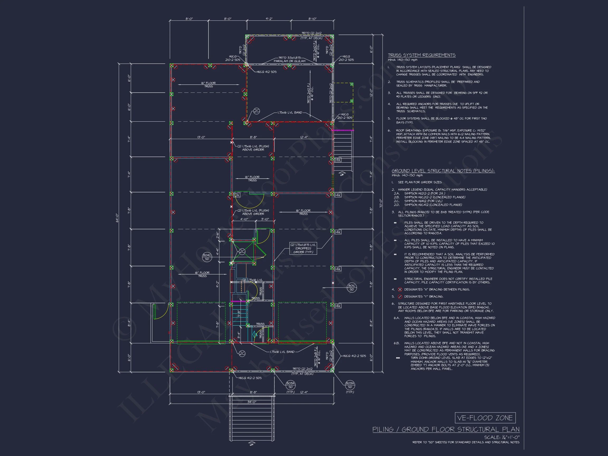 Modern Coastal house Plan with CAD Designs and Spacious Layout