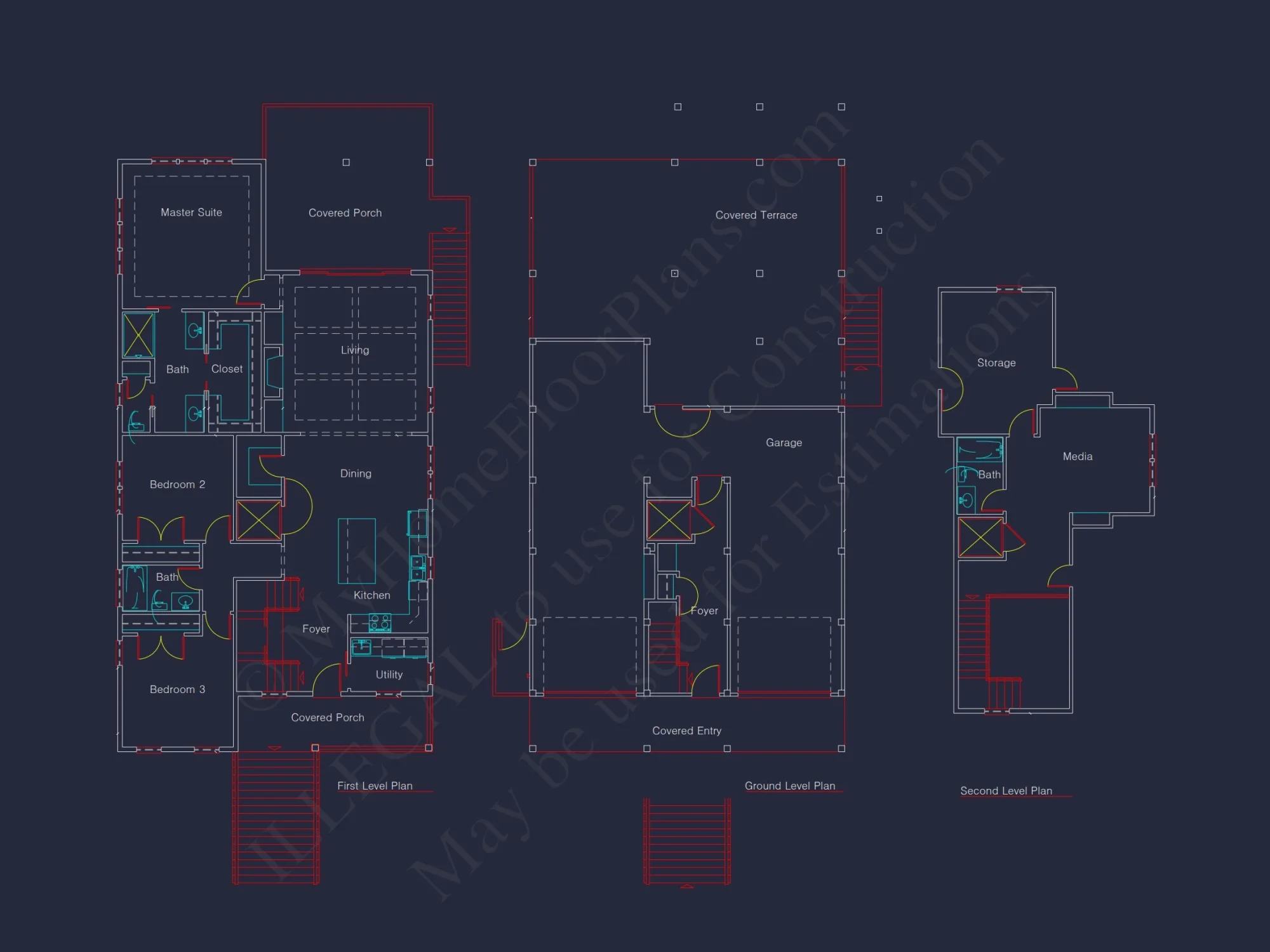 Modern Coastal house Plan with CAD Designs and Spacious Layout