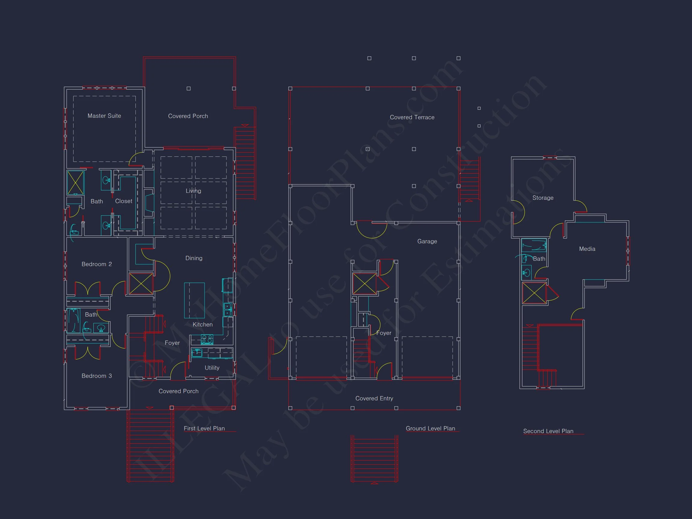 Modern Coastal house Plan with CAD Designs and Spacious Layout