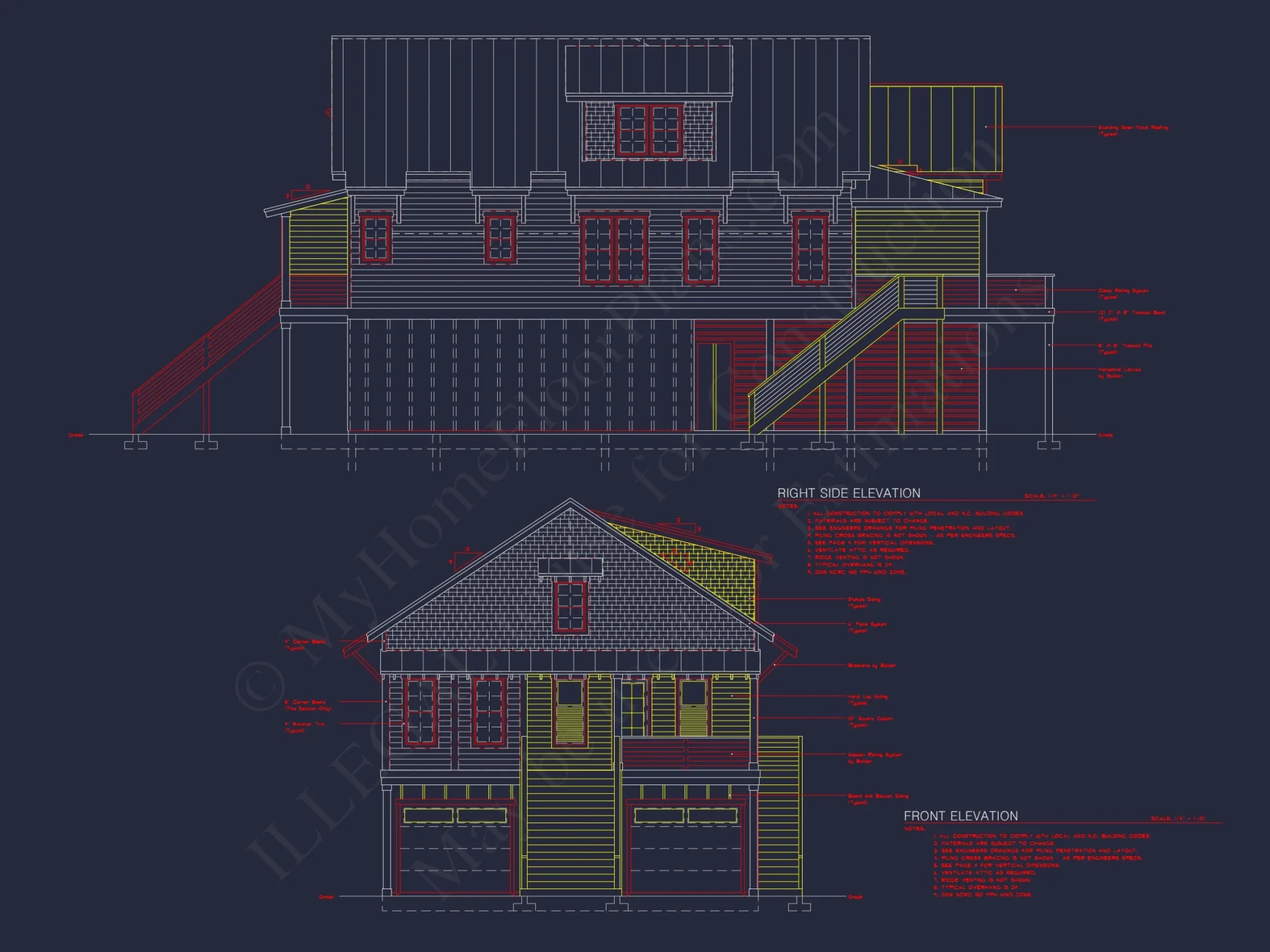 Modern Coastal house Plan with CAD Designs and Spacious Layout