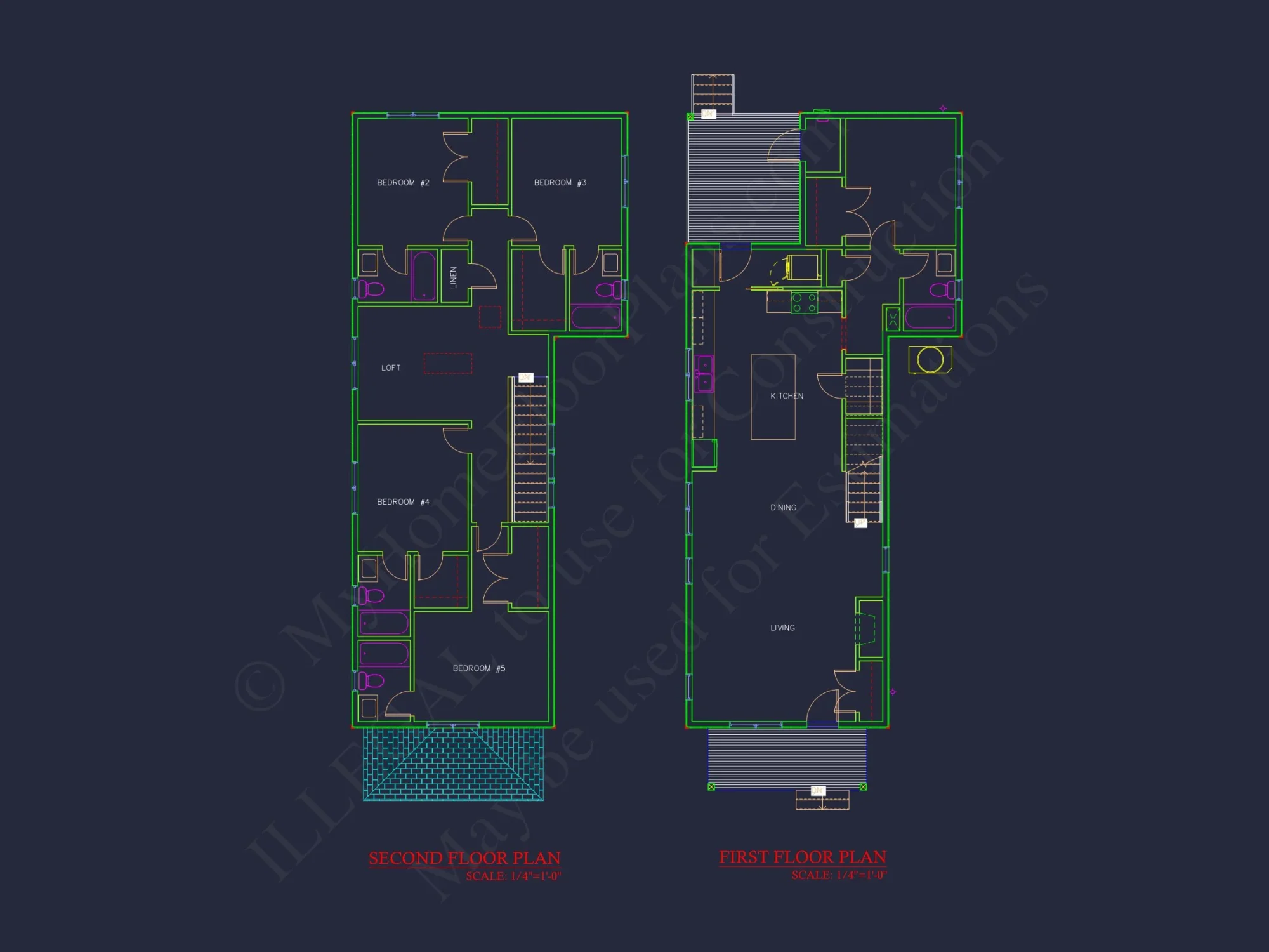 Craftsman house Plan with 5 Bedrooms and Open Floor Designs