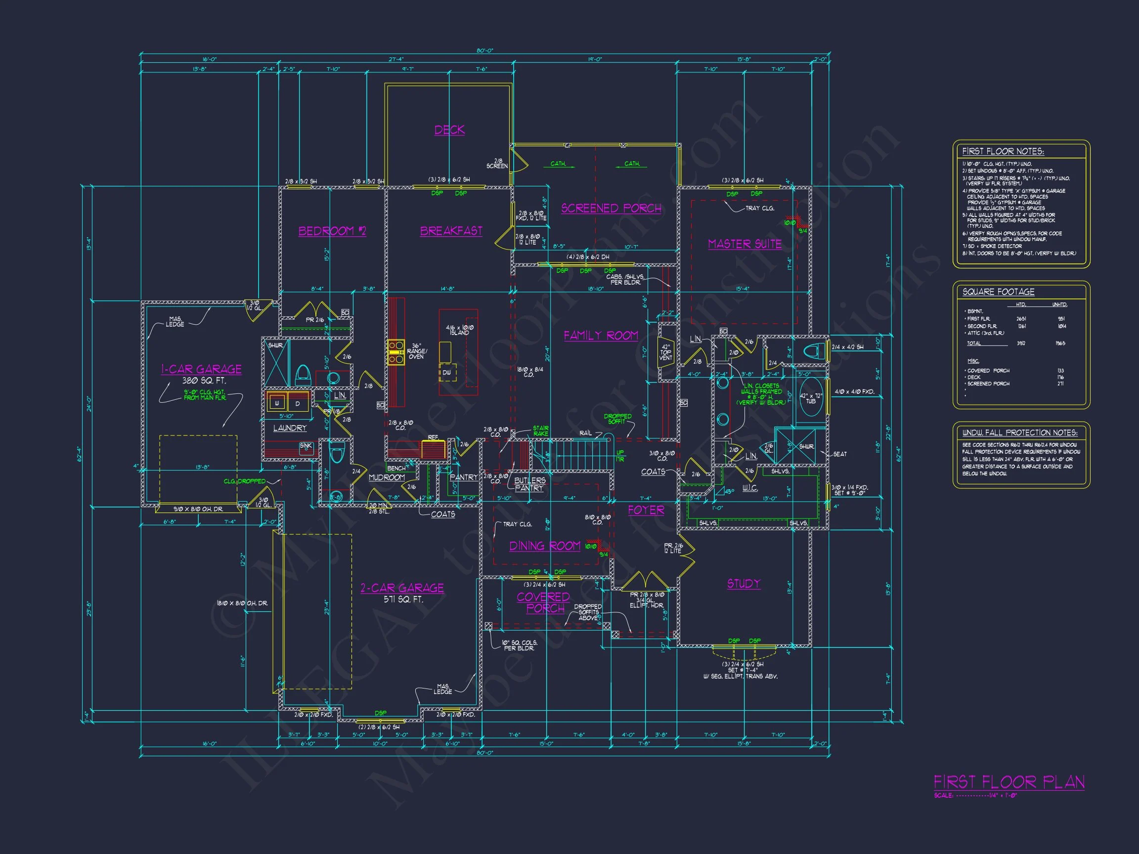 Craftsman house Plan with 2 Floors and Spacious Layout