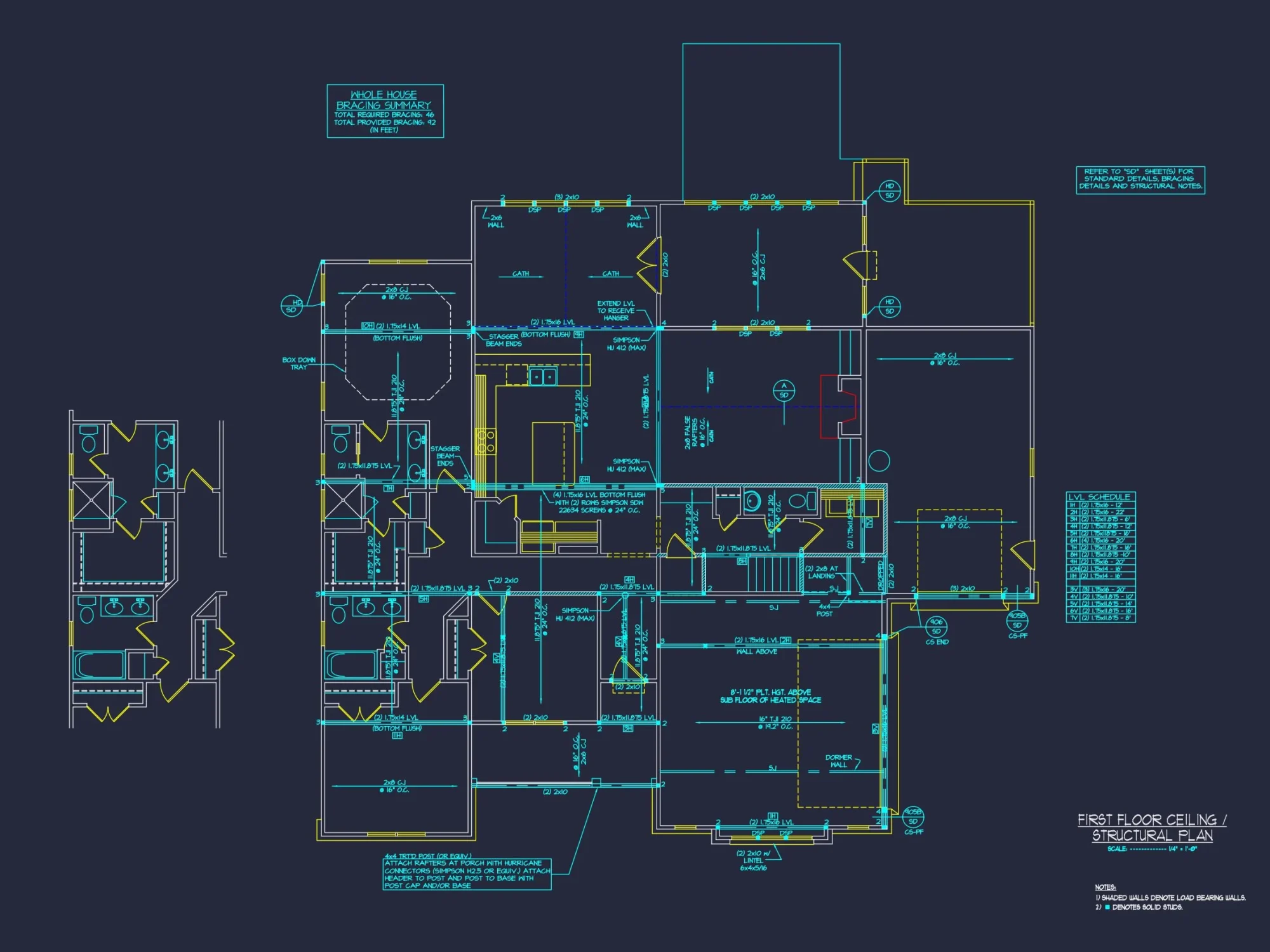 Spacious house Plan with Detailed CAD Designs and Floor Blueprint