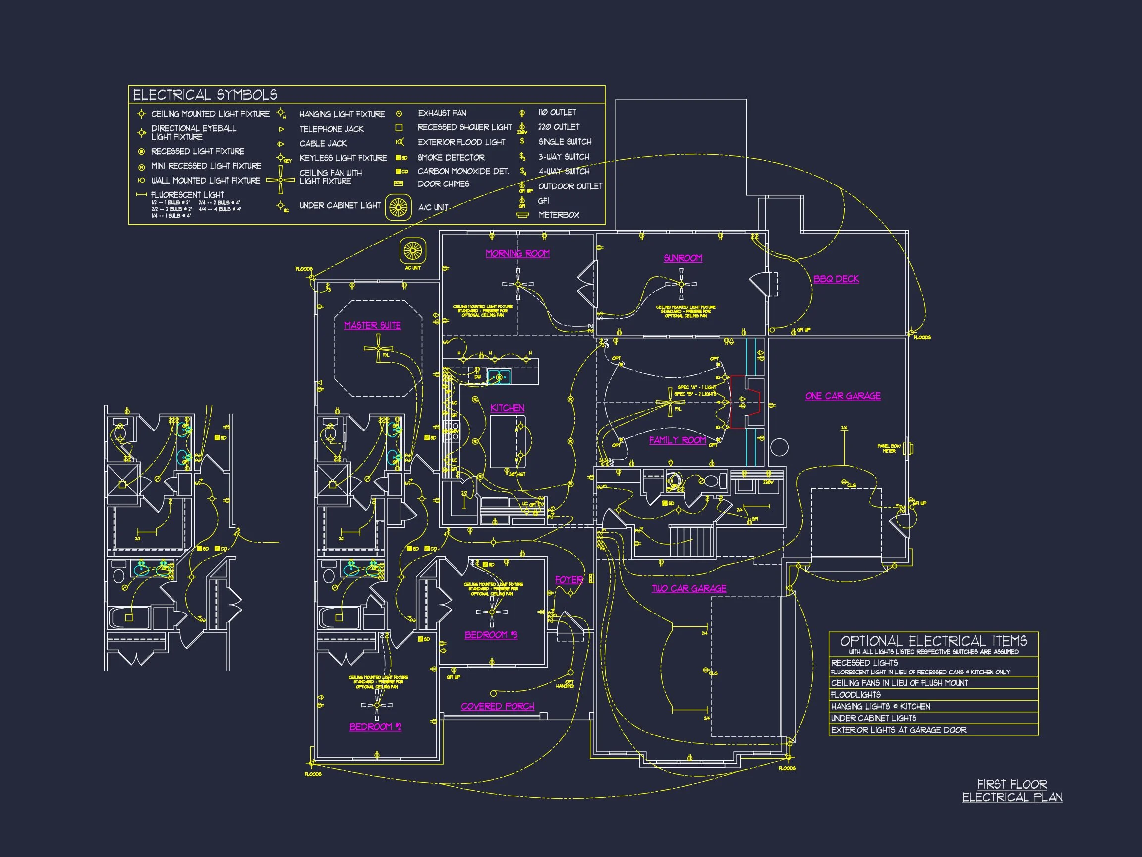 Spacious house Plan with Detailed CAD Designs and Floor Blueprint