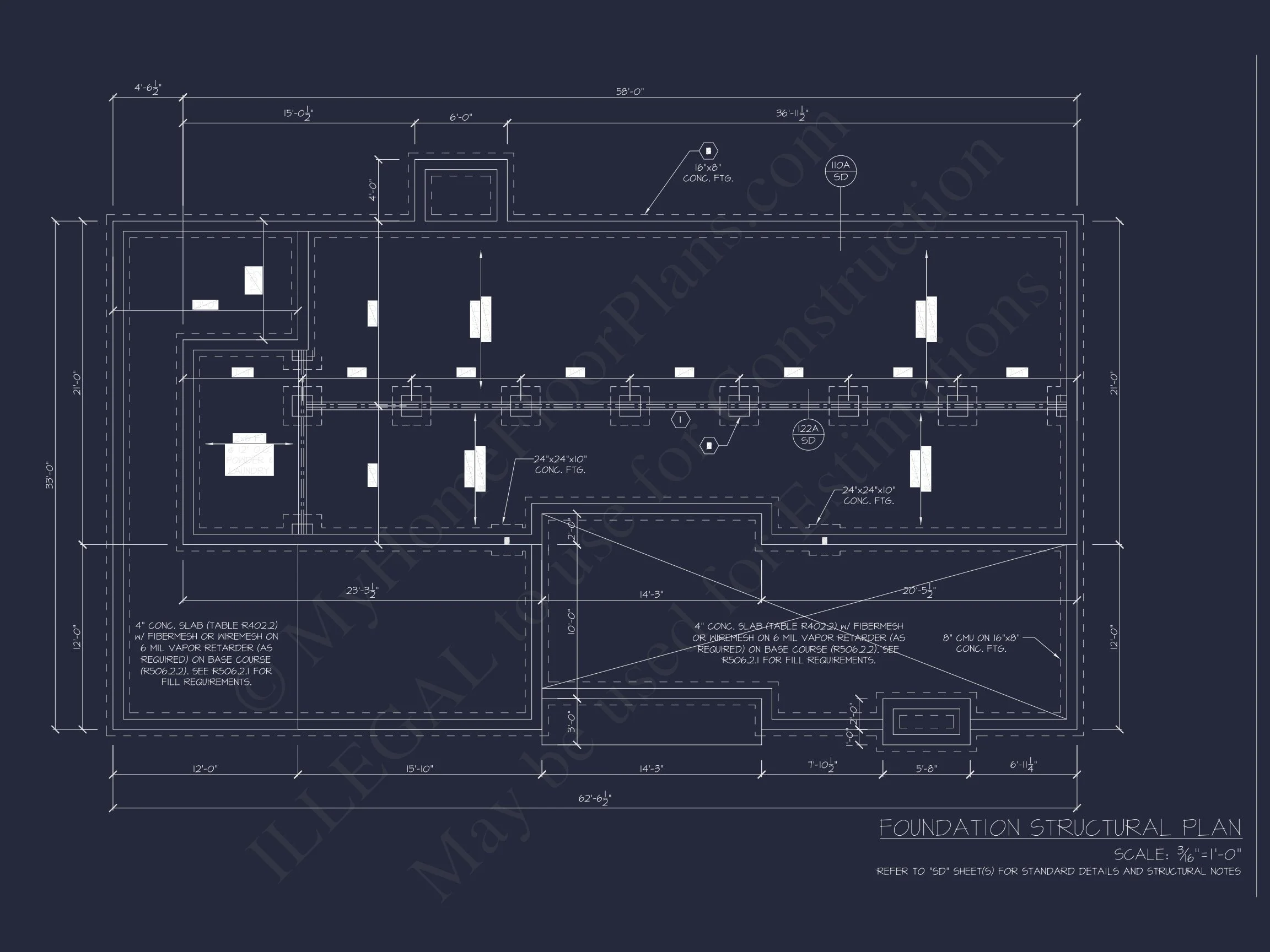 Efficient house Plan with CAD Designs and 3 Bedrooms