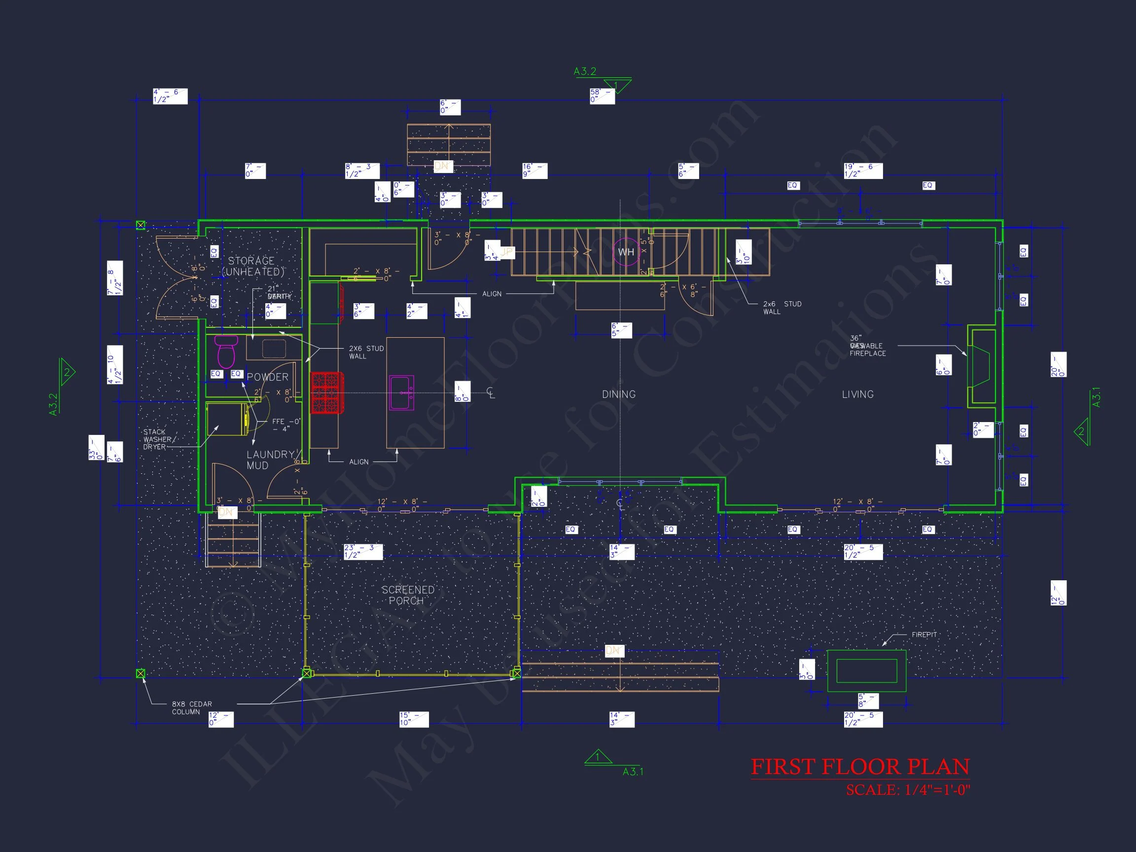 Efficient house Plan with CAD Designs and 3 Bedrooms