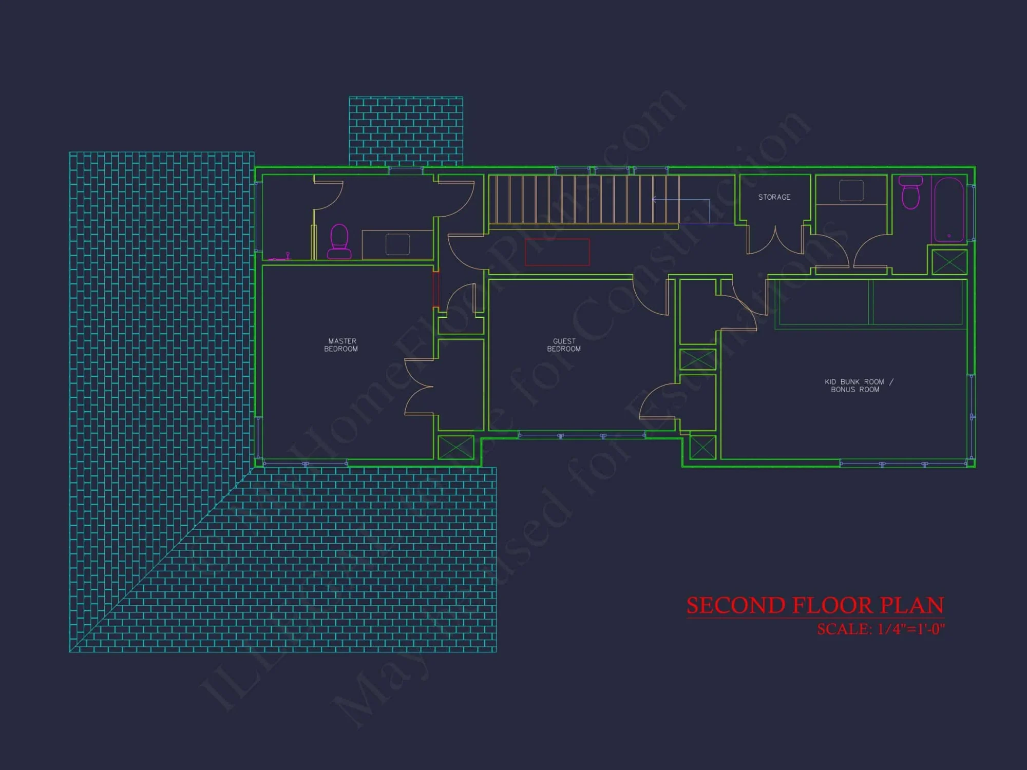 Efficient house Plan with CAD Designs and 3 Bedrooms