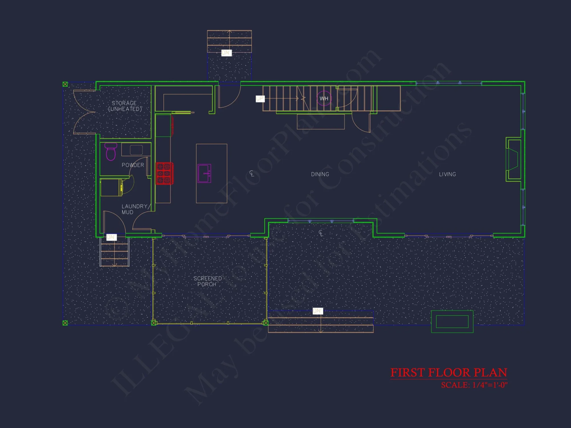 Efficient house Plan with CAD Designs and 3 Bedrooms