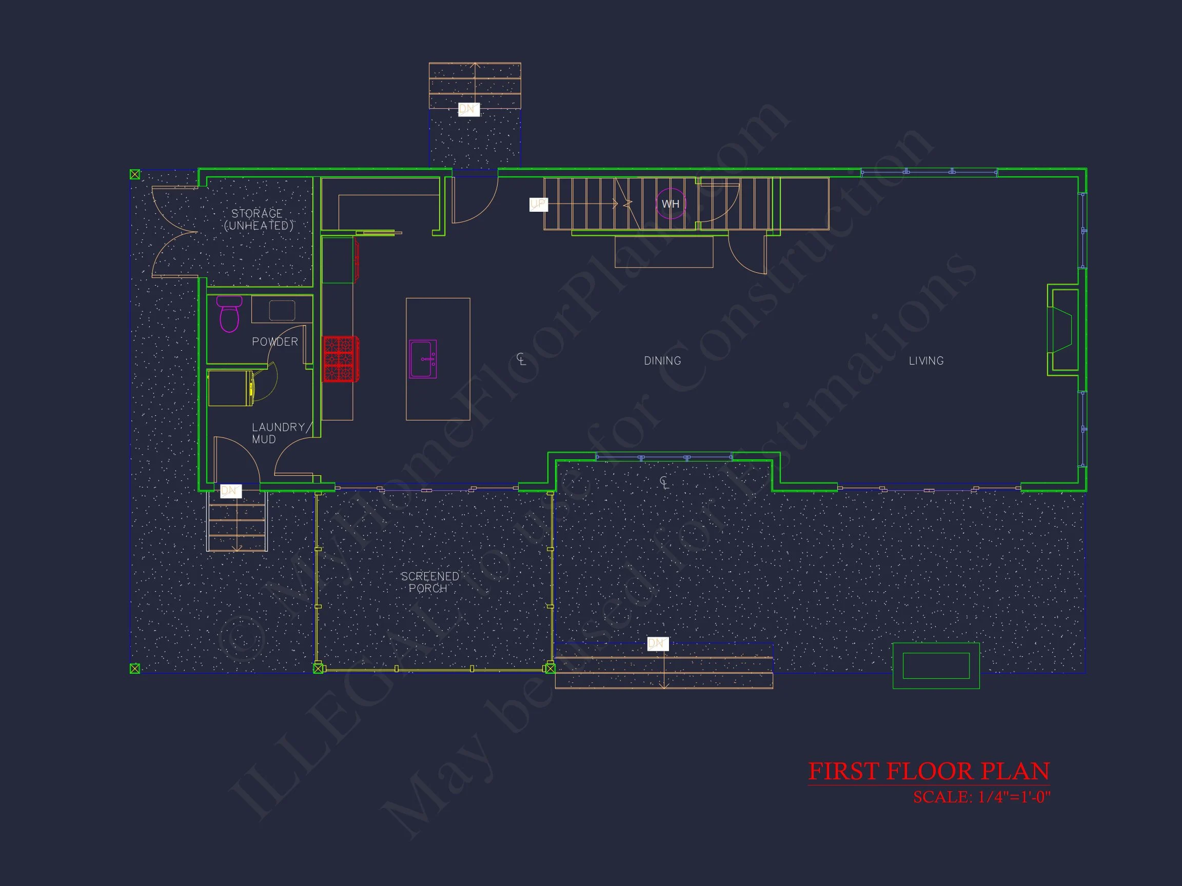 Efficient house Plan with CAD Designs and 3 Bedrooms