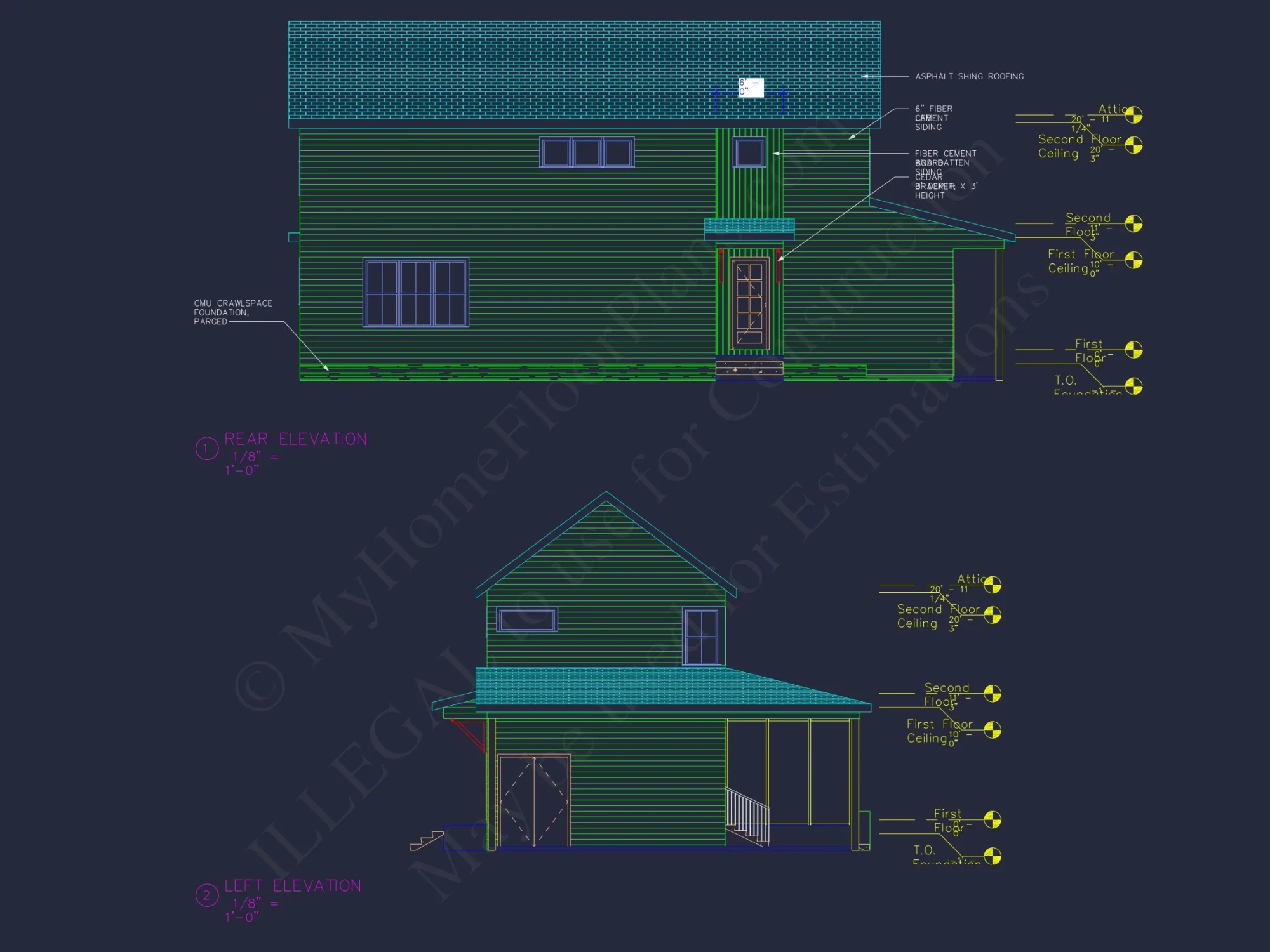 Efficient house Plan with CAD Designs and 3 Bedrooms