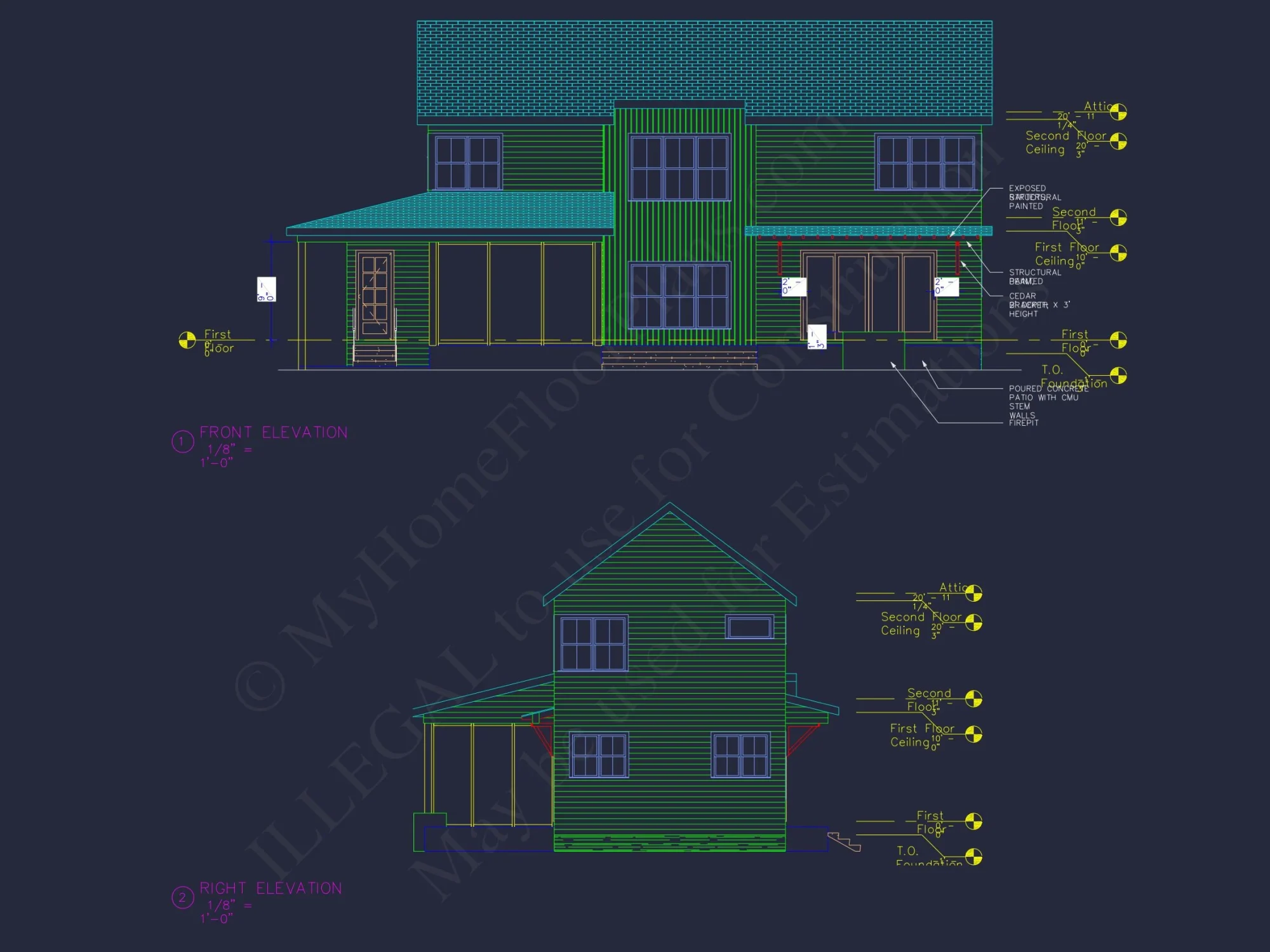 Efficient house Plan with CAD Designs and 3 Bedrooms