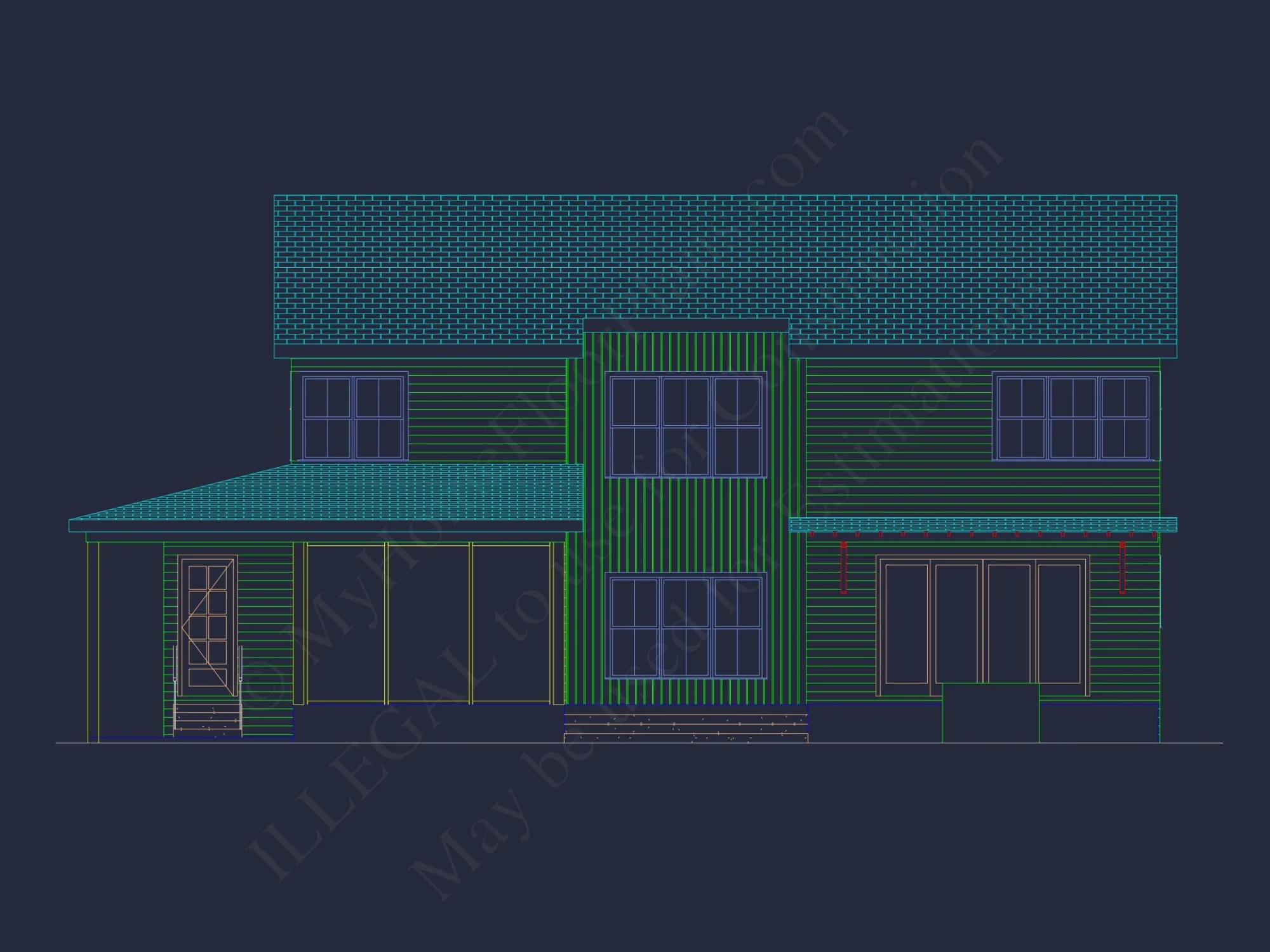 Efficient house Plan with CAD Designs and 3 Bedrooms