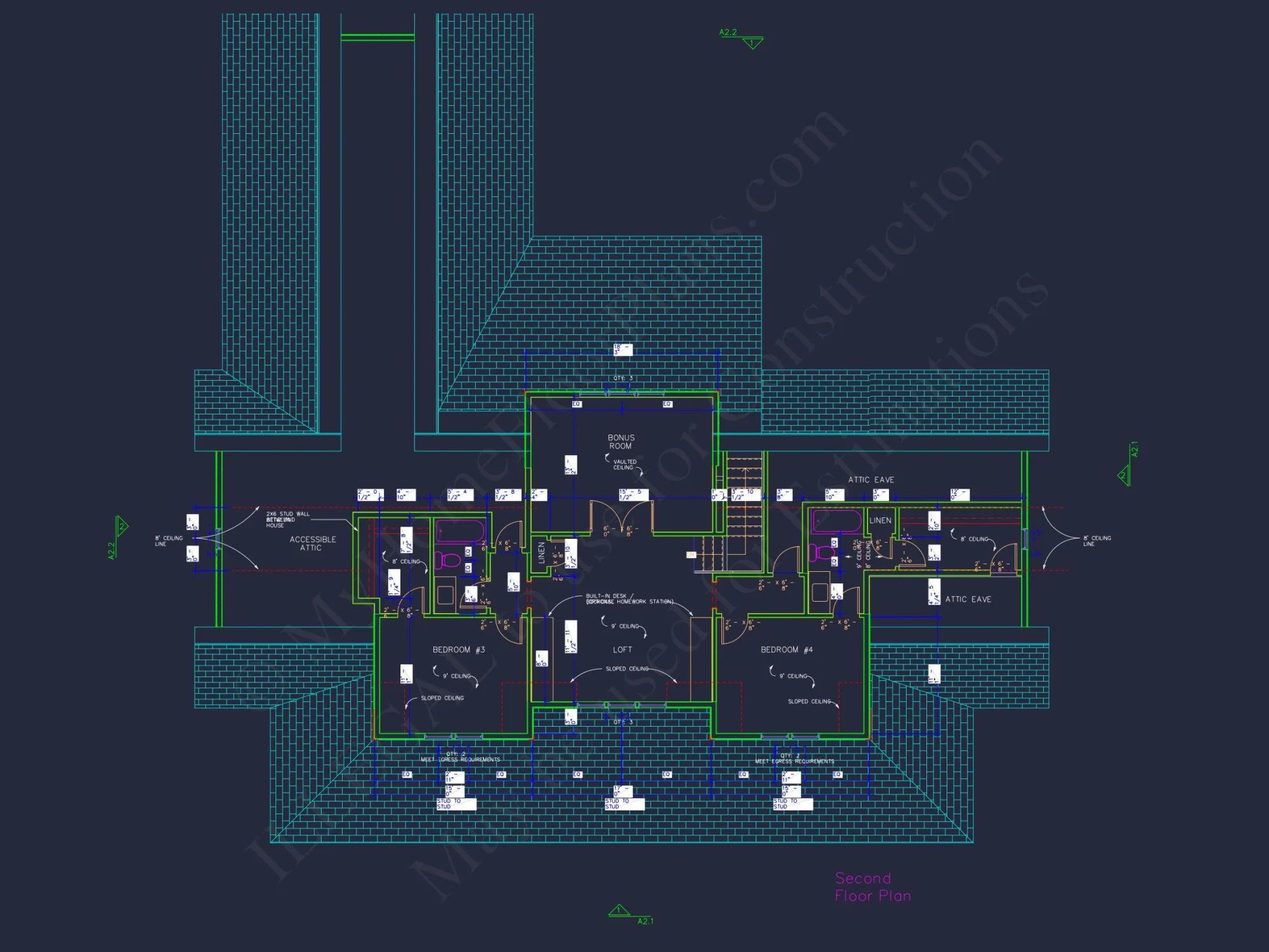 Traditional Craftsman house Floor Plan with CAD Designs