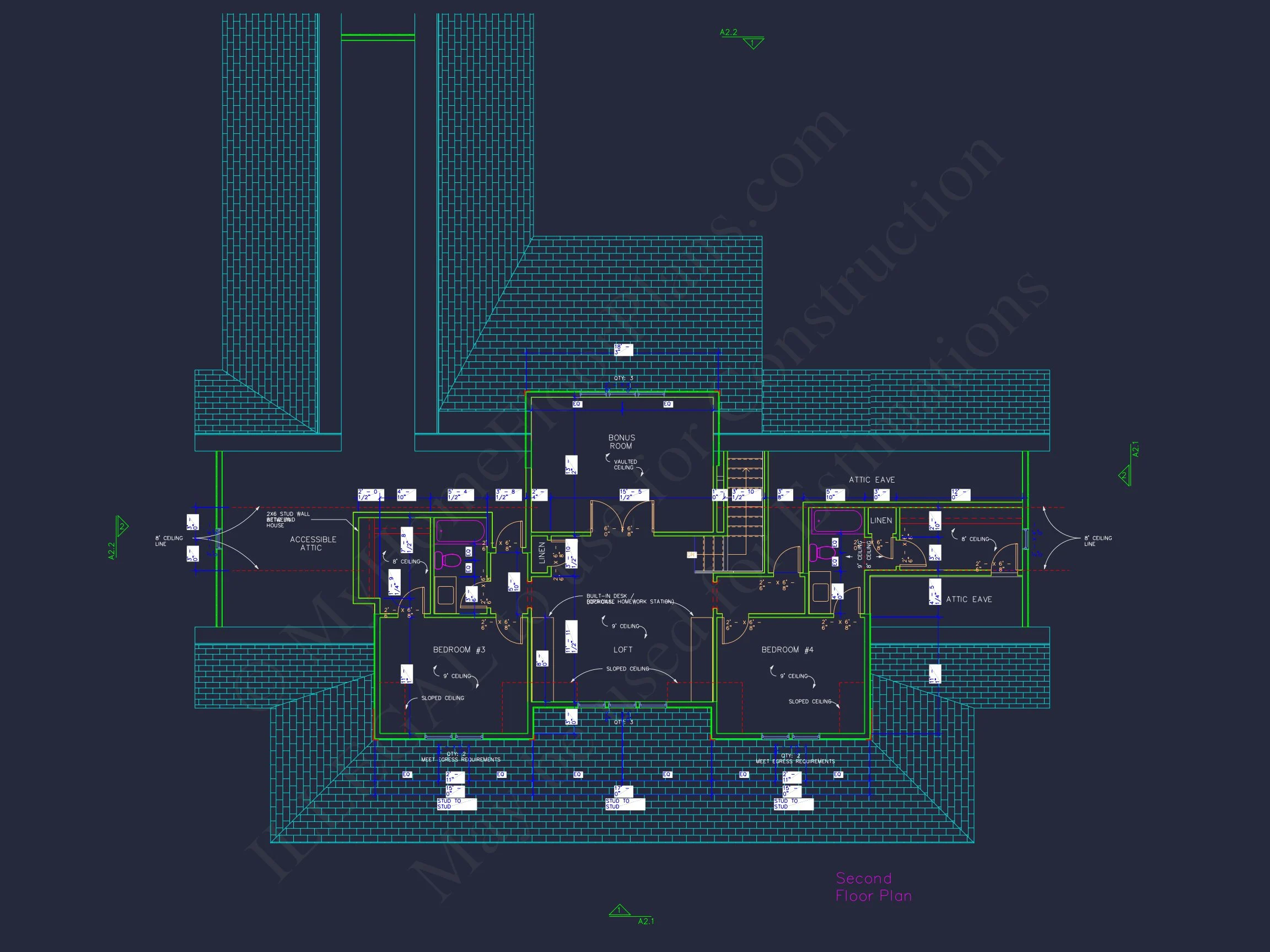 20-1573 HOUSE PLAN - Traditional Craftsman House Floor Plan with CAD Designs 7 Traditional Craftsman house Floor Plan with CAD Designs