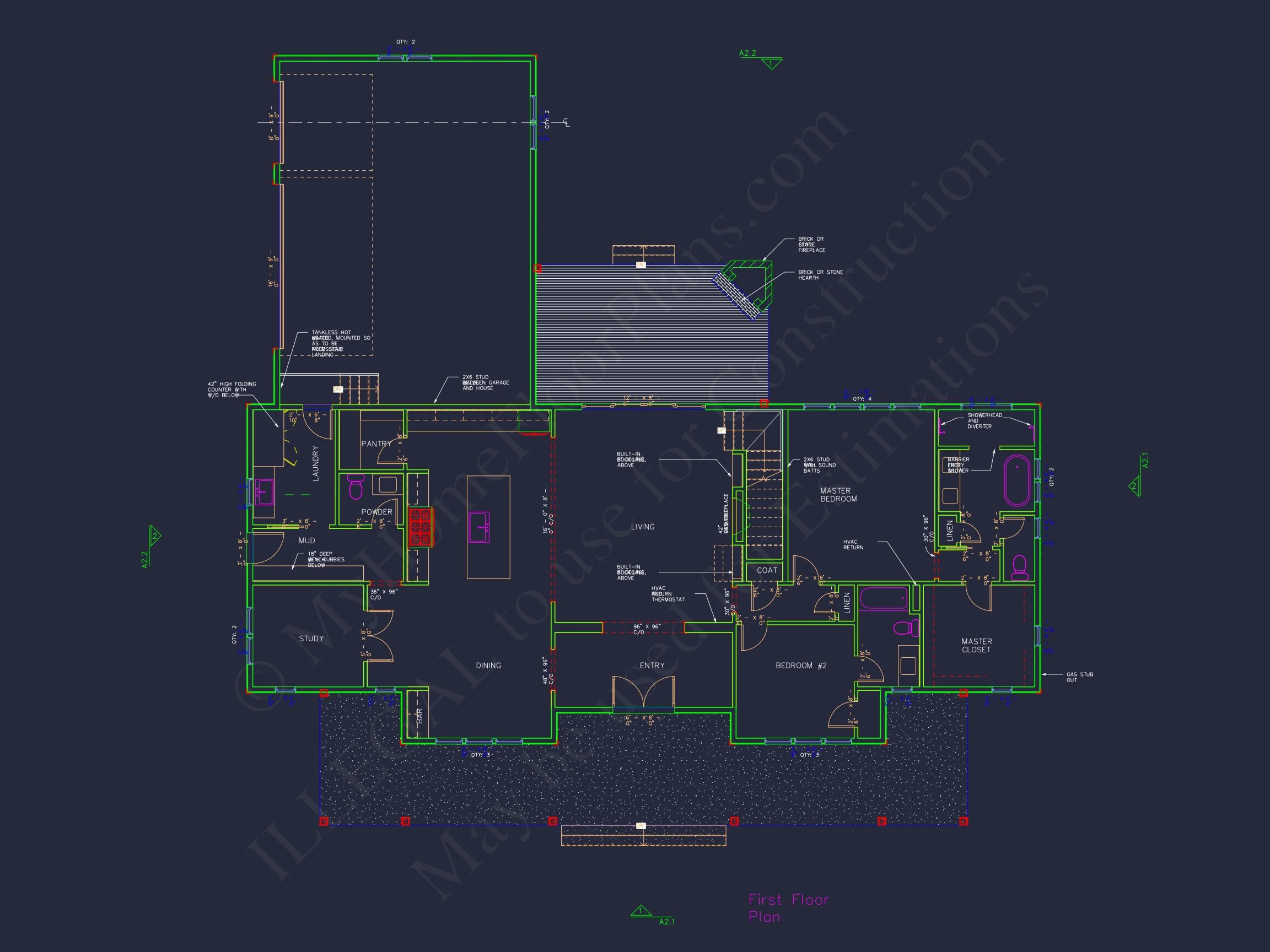 20-1573 HOUSE PLAN - Traditional Craftsman House Floor Plan with CAD Designs 6 Traditional Craftsman house Floor Plan with CAD Designs