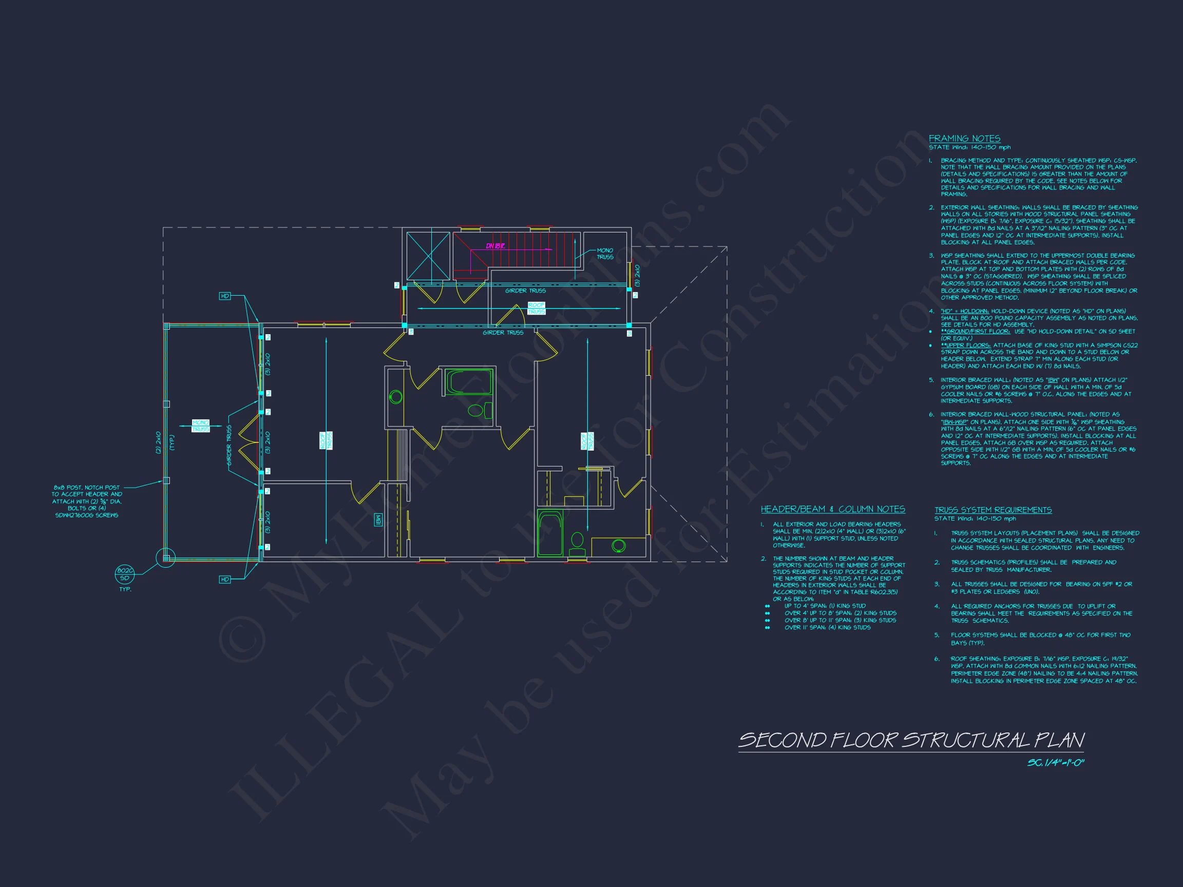 Elegant house Plan with 2-Story CAD Blueprint & Modern Designs