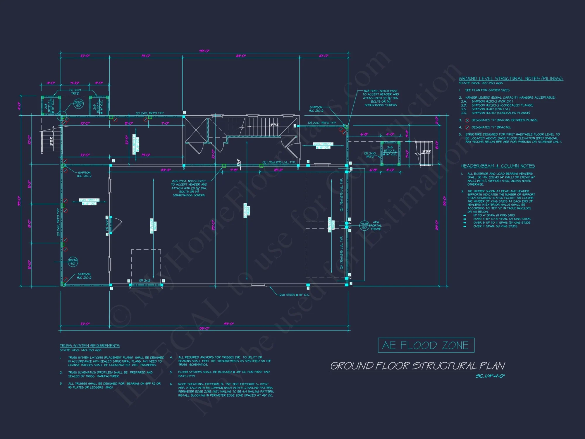 Elegant house Plan with 2-Story CAD Blueprint & Modern Designs