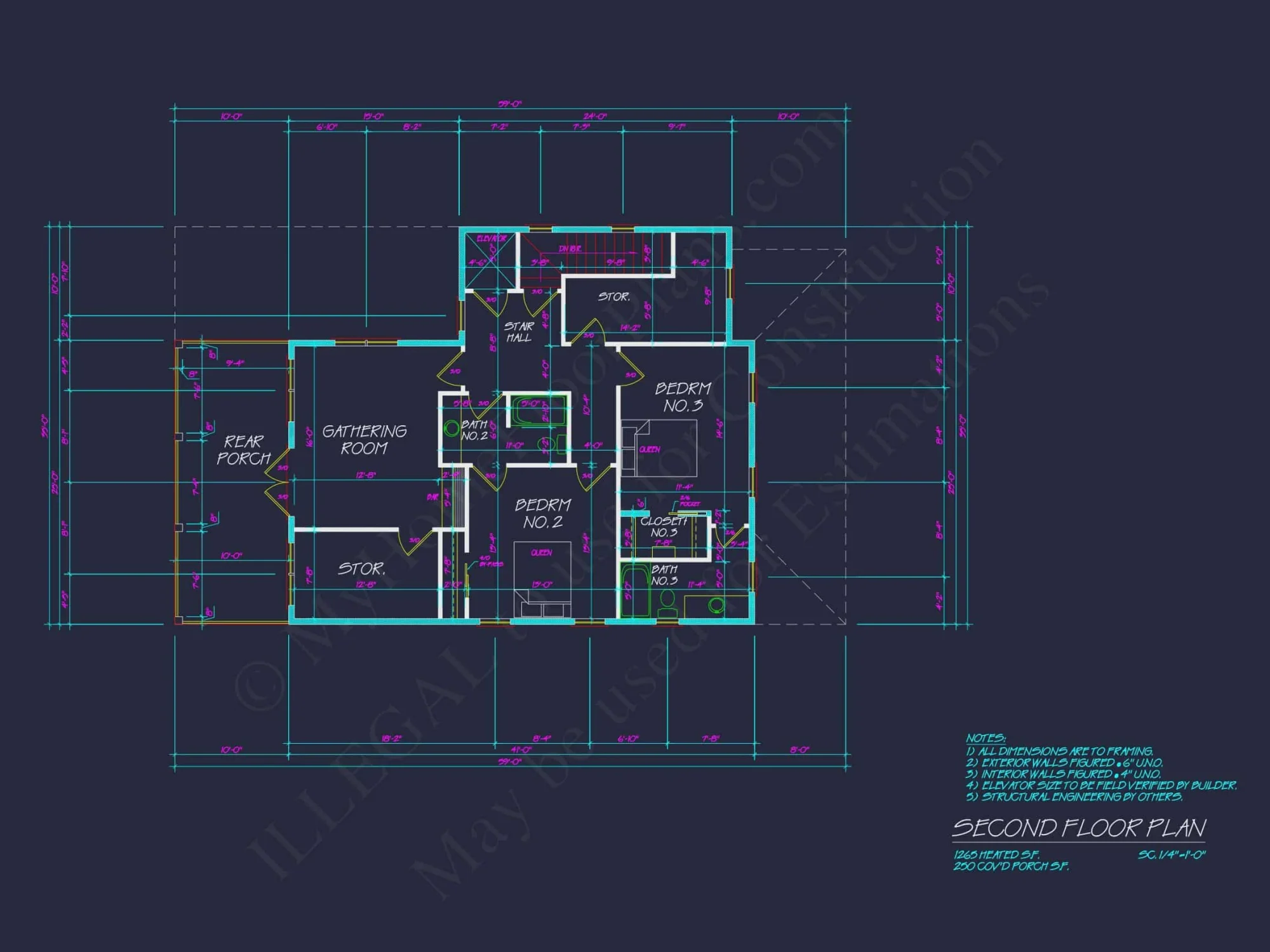 Elegant house Plan with 2-Story CAD Blueprint & Modern Designs