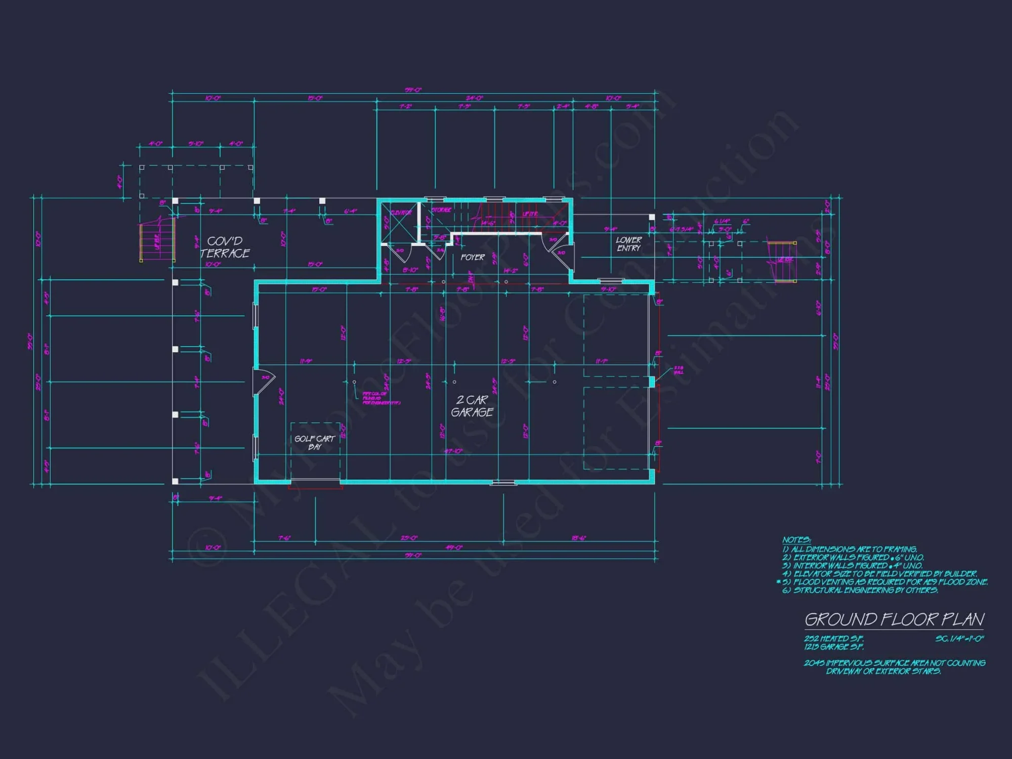 Elegant house Plan with 2-Story CAD Blueprint & Modern Designs