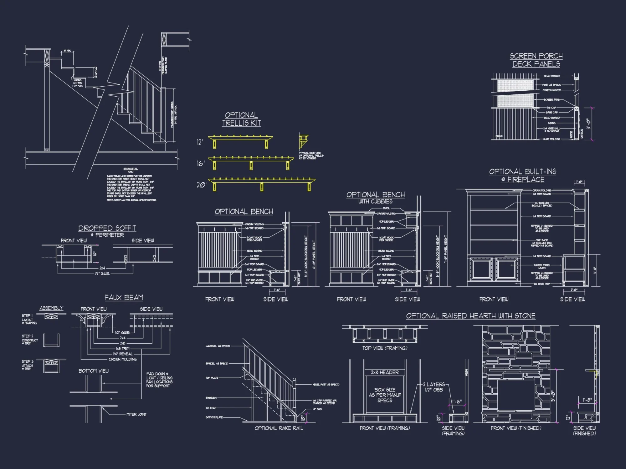 Beautiful house Plan with Detailed CAD Blueprints & Floor Designs