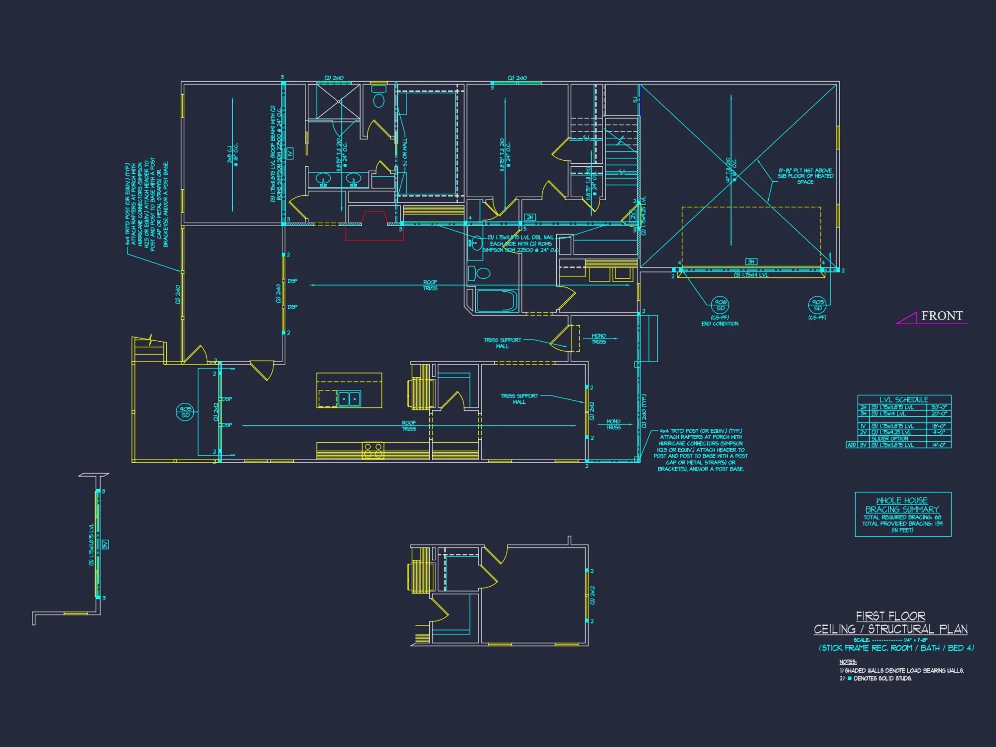 Beautiful house Plan with Detailed CAD Blueprints & Floor Designs