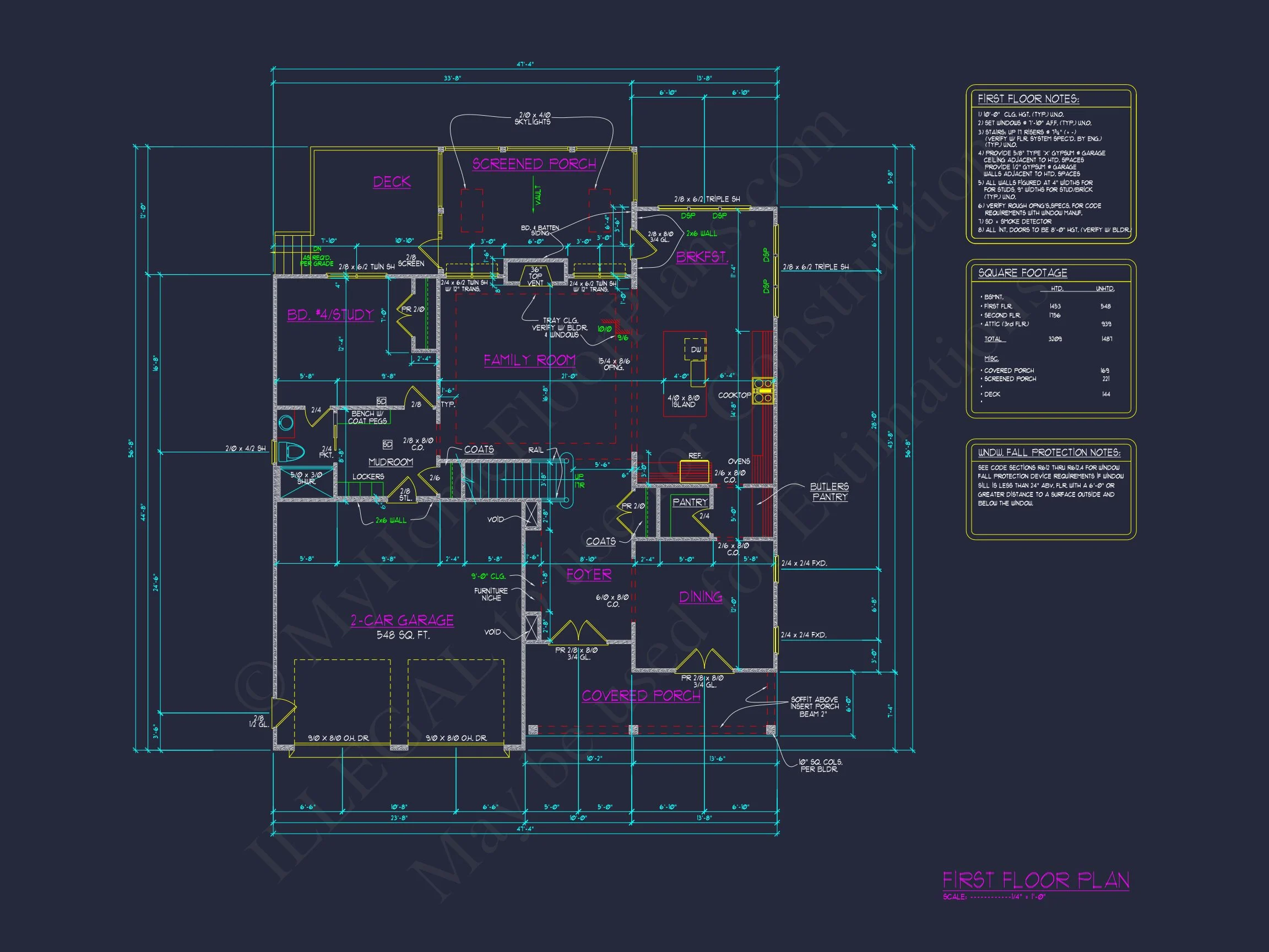 20-1484 HOUSE PLAN - 3-Bedroom House Plan with Traditional Design and CAD Blueprint 24 3-Bedroom house Plan with Traditional Design and CAD Blueprint