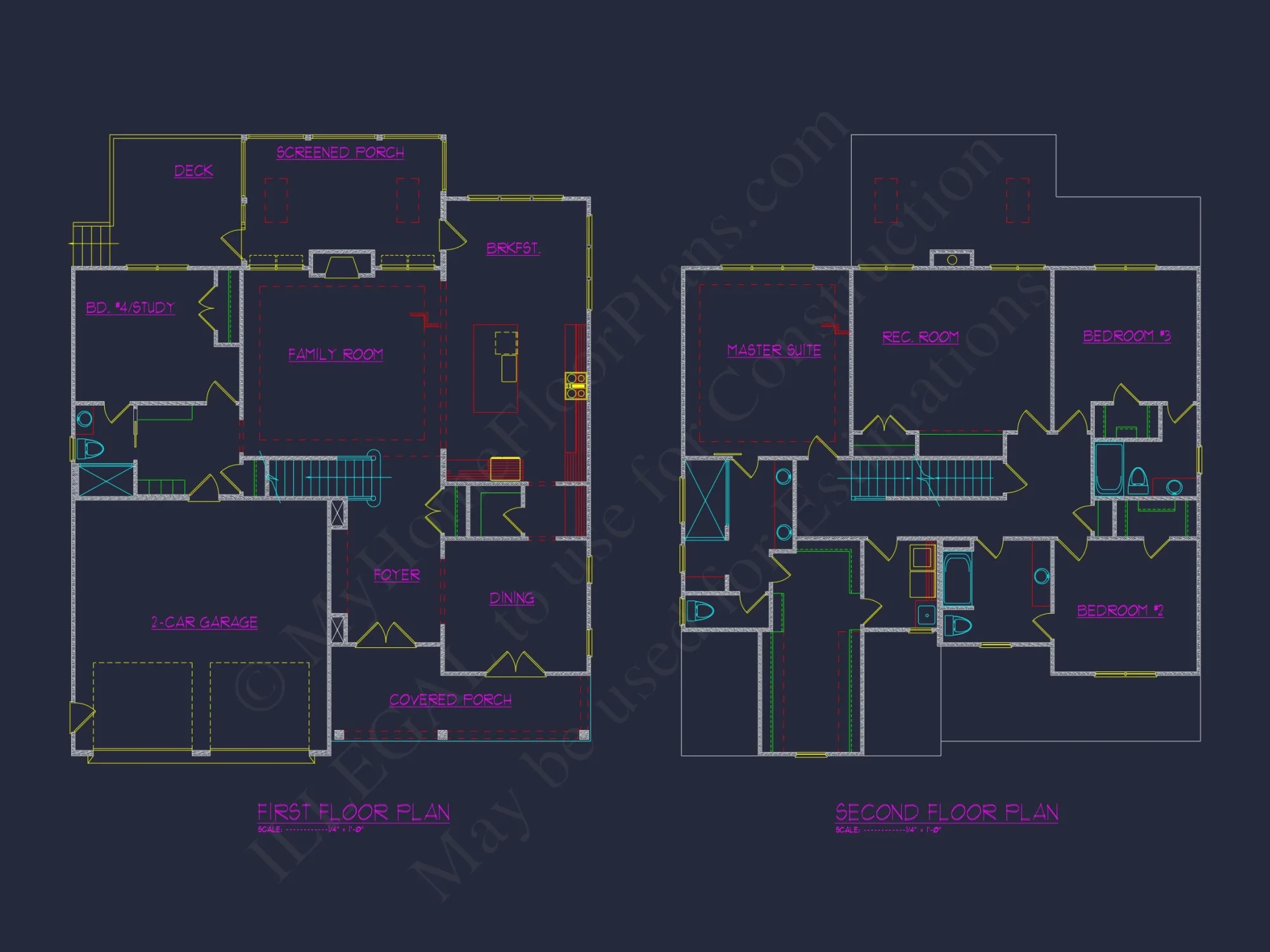 3-Bedroom house Plan with Traditional Design and CAD Blueprint