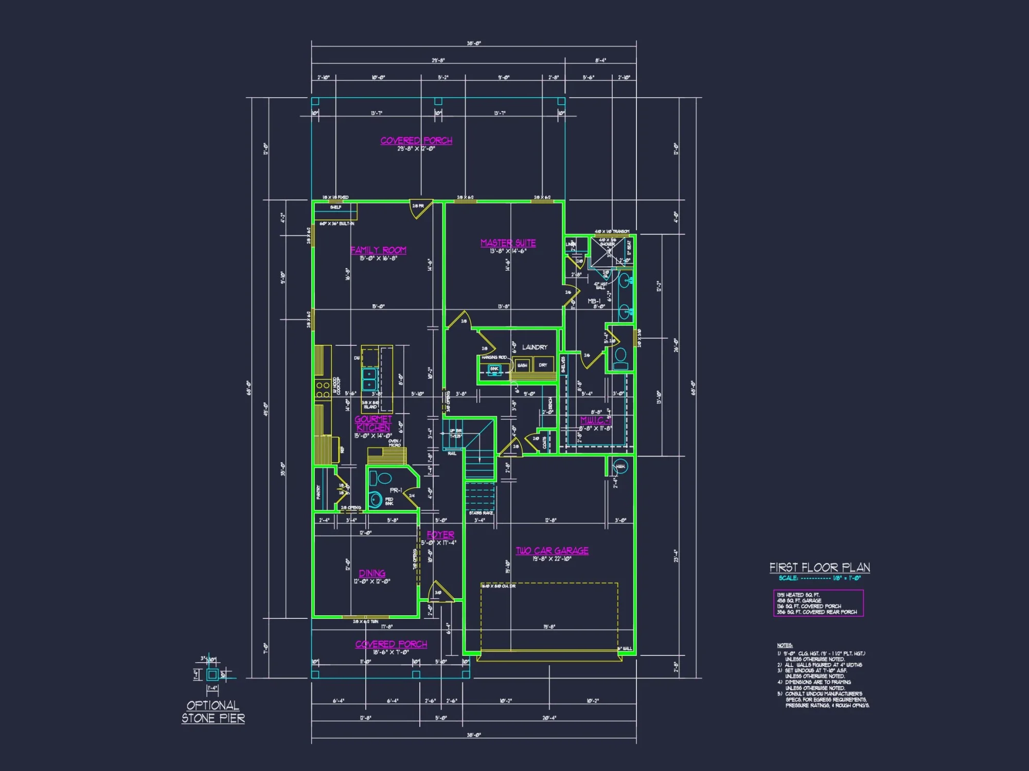 Modern house Plan with Floor Blueprint, CAD Designs & Architecture