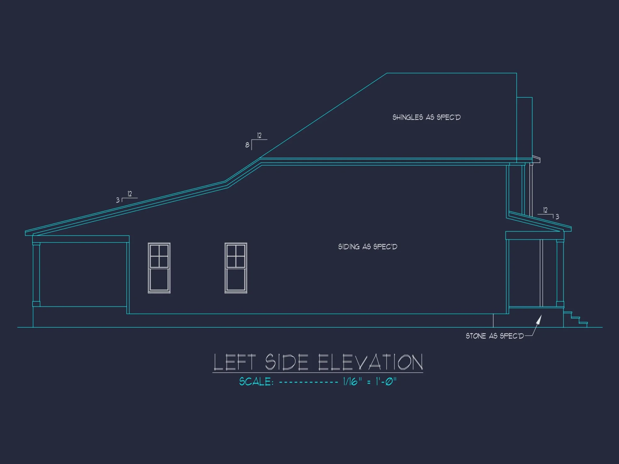 Modern house Plan with Floor Blueprint, CAD Designs & Architecture