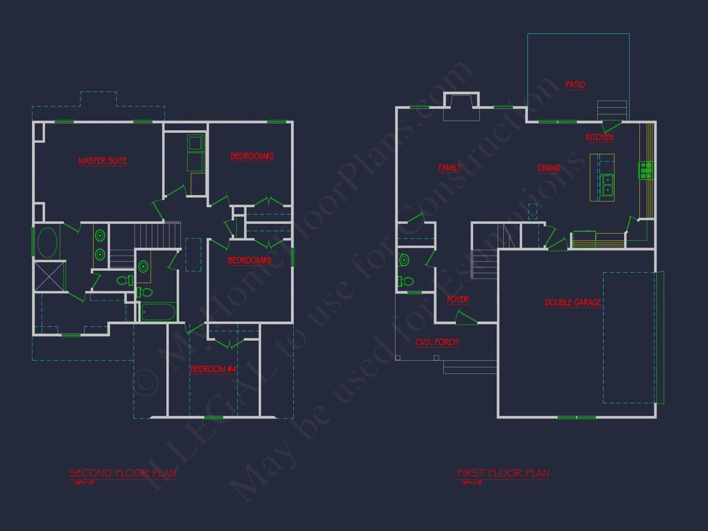 20-1392 HOUSE PLAN - Charming House Floor Plan with CAD Designs and Architecture Blueprint 3 Charming house Floor Plan with CAD Designs and Architecture Blueprint