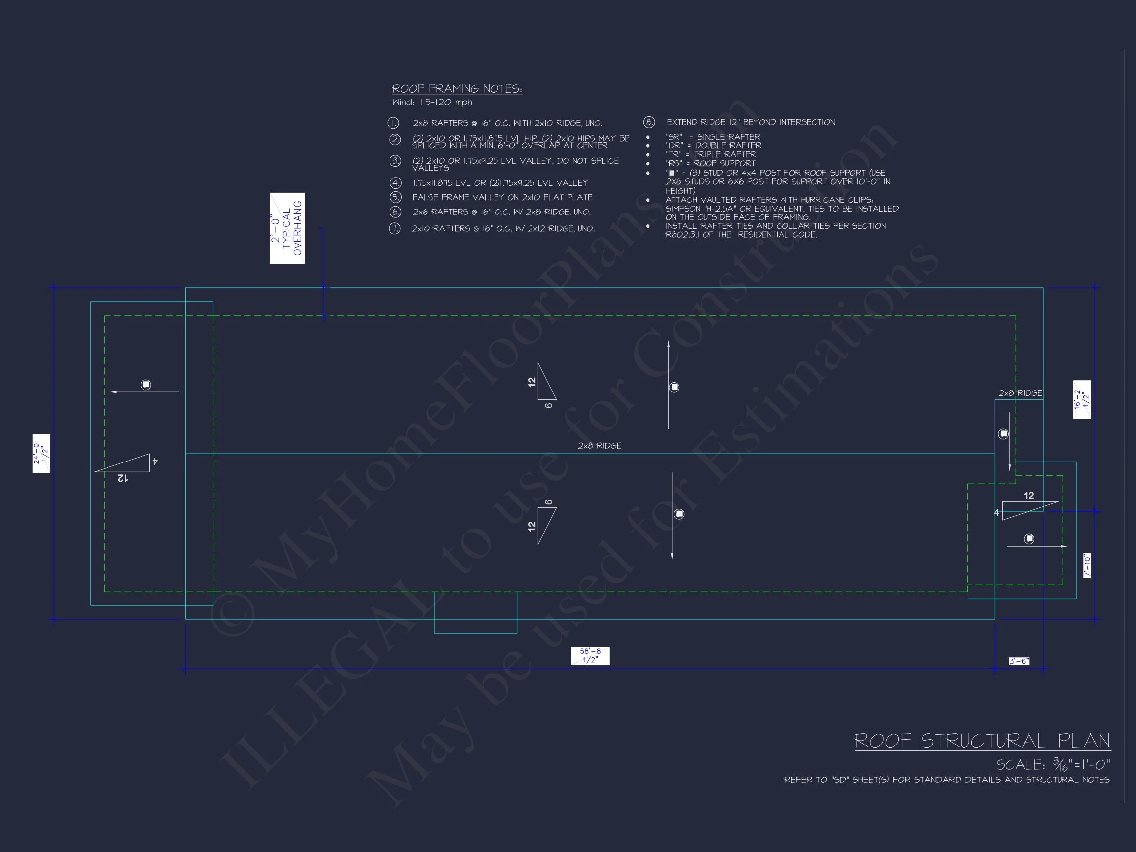 20-1386 HOUSE PLAN - Modern House Plan with 2 Story Design & CAD Blueprint 19 Modern house Plan with 2 Story Design & CAD Blueprint