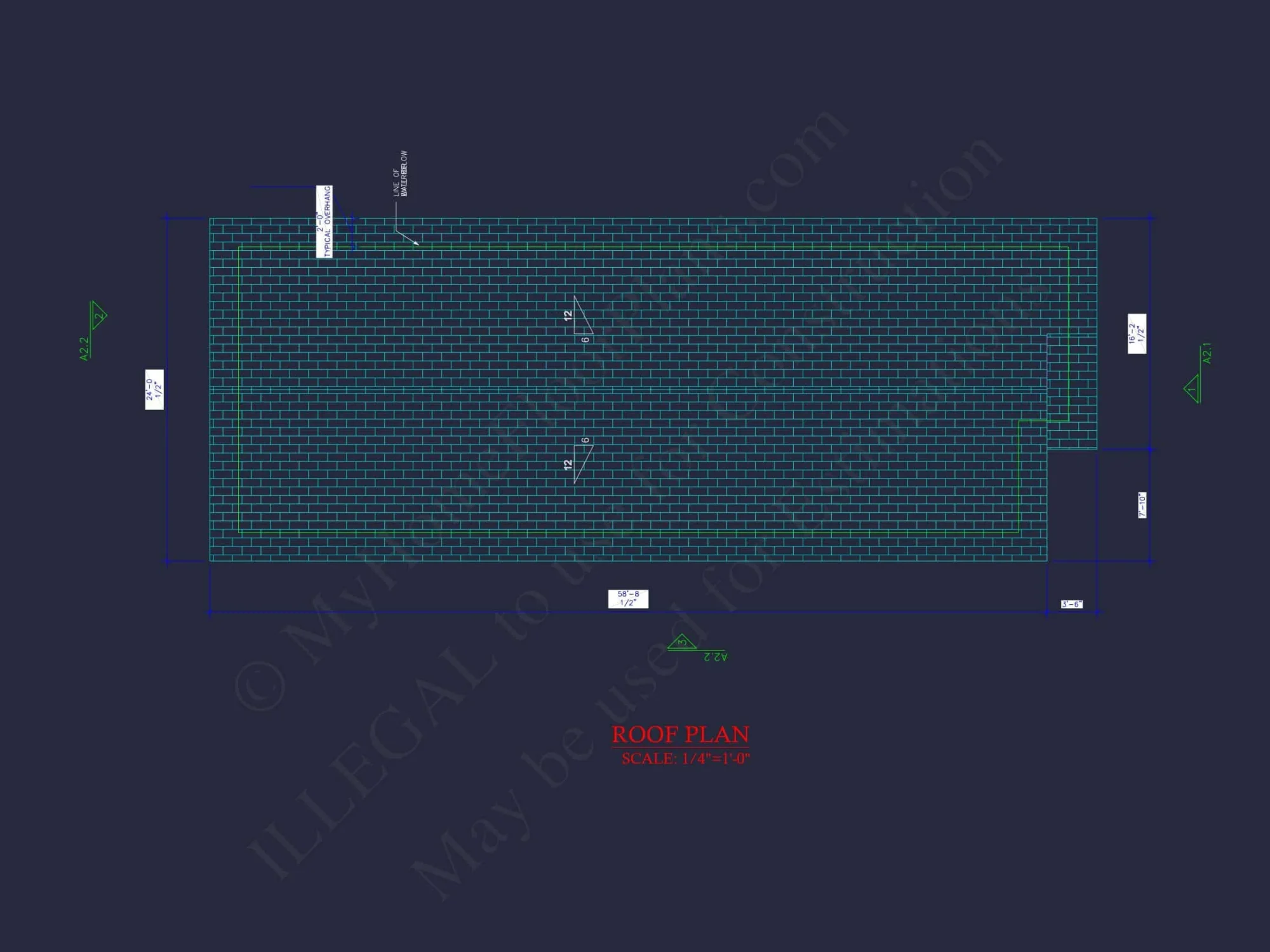 Modern house Plan with 2 Story Design & CAD Blueprint