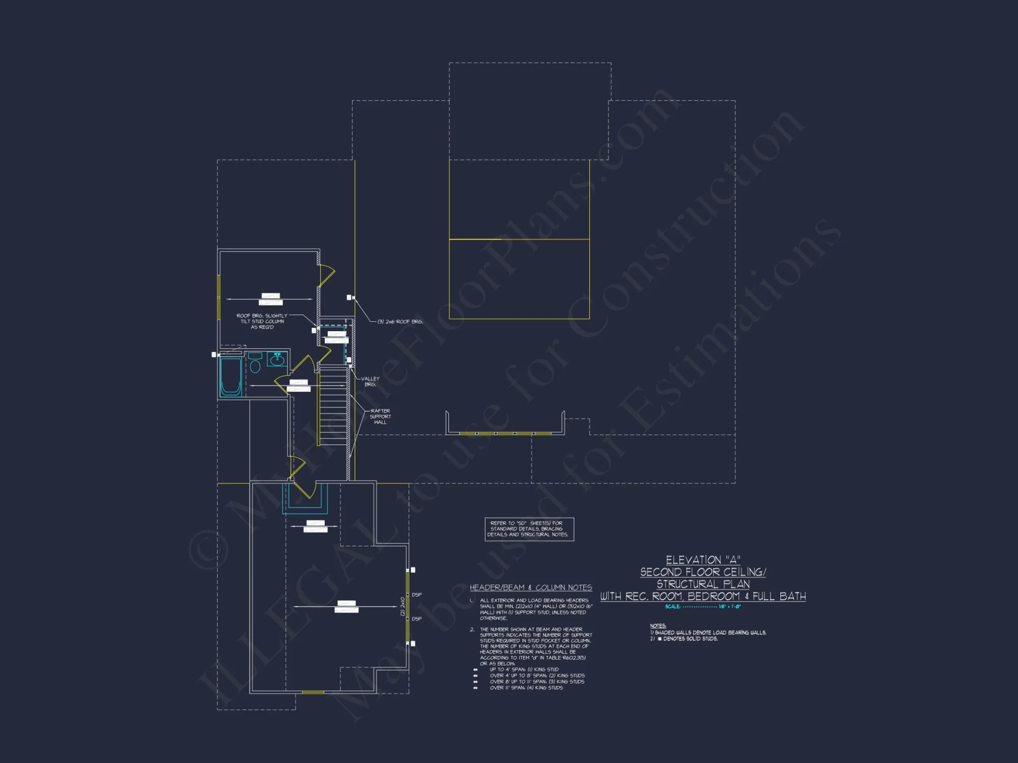 Craftsman house Floor Plan with Spacious Design & CAD Blueprint