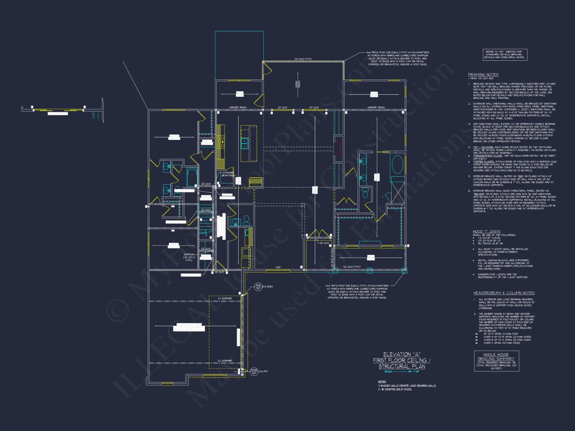 Craftsman house Floor Plan with Spacious Design & CAD Blueprint