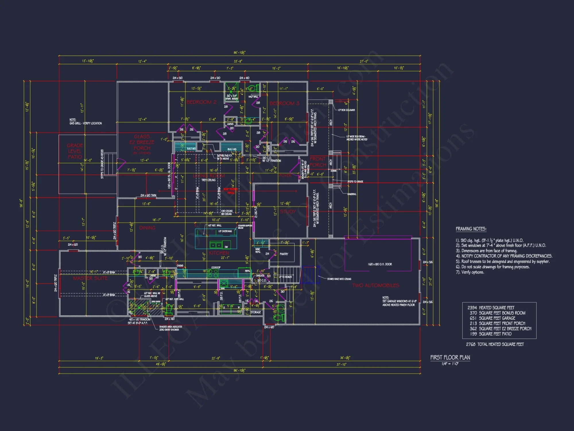 Spacious house Plan with Modern Design and CAD Blueprint Features