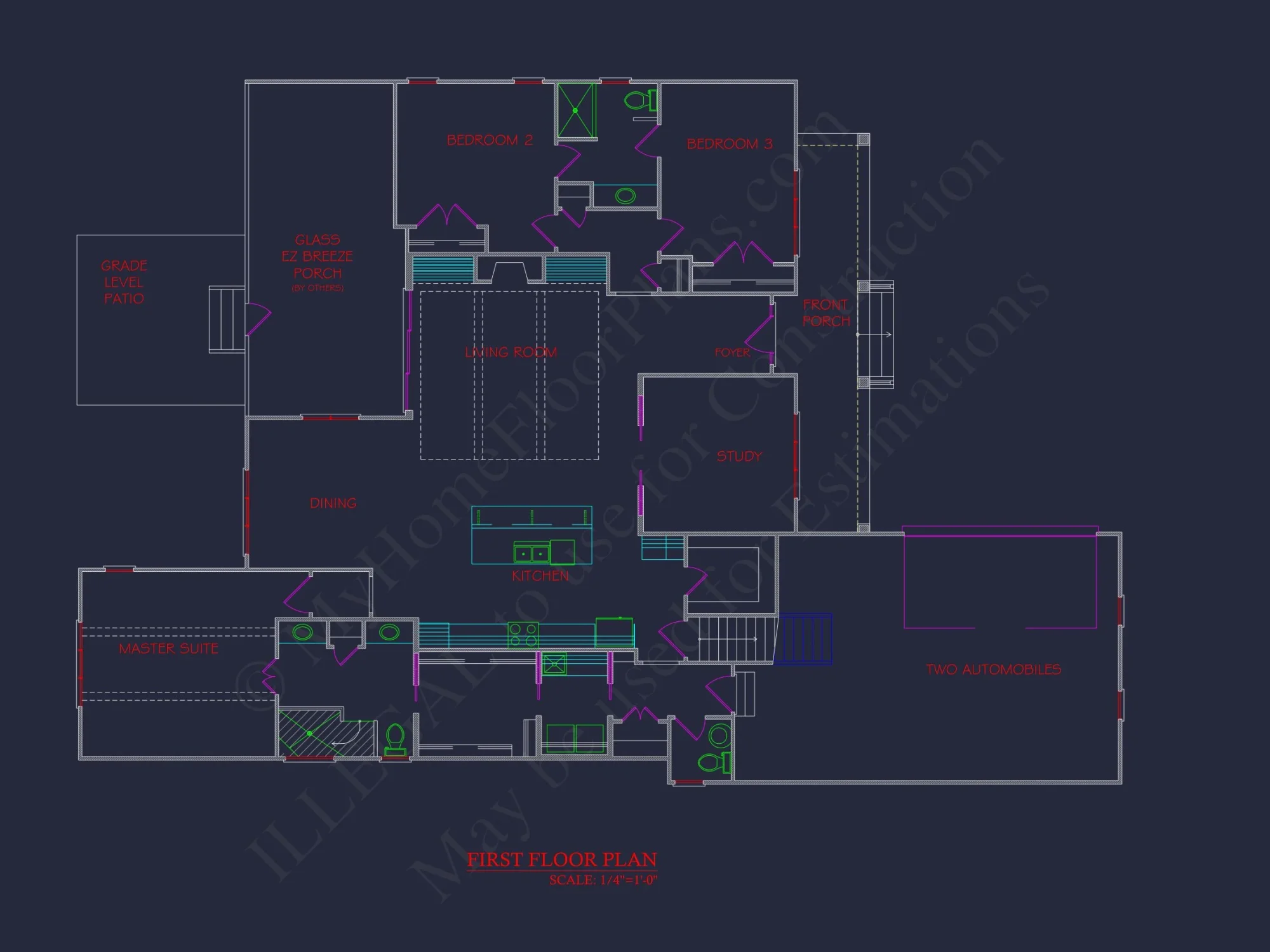 Spacious house Plan with Modern Design and CAD Blueprint Features
