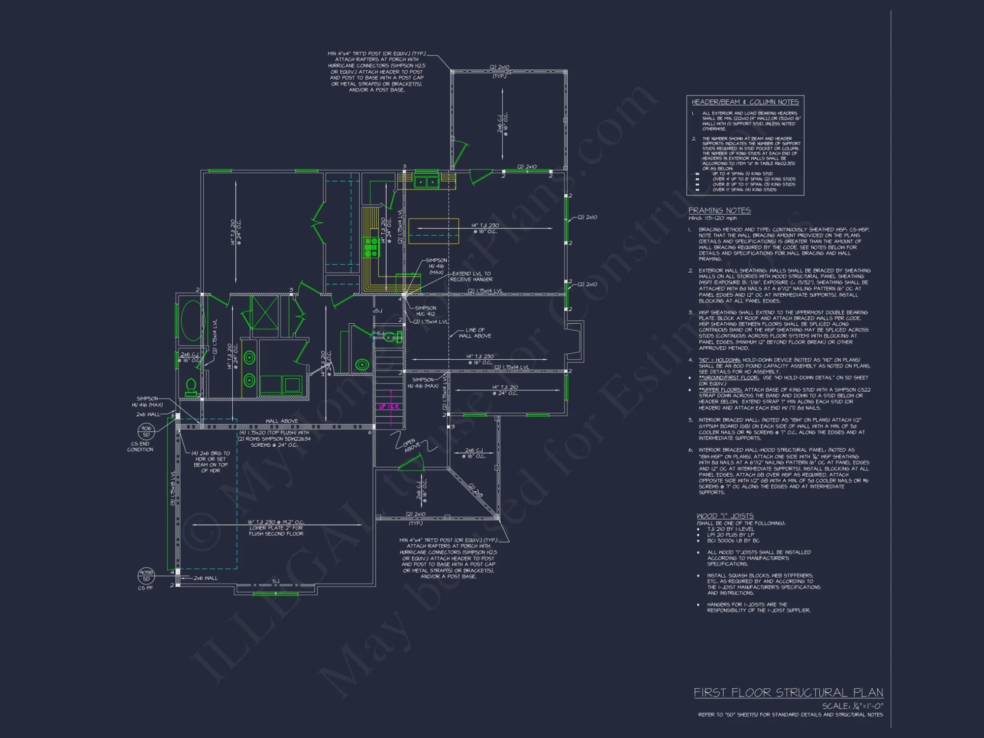 Modern house Plan with 4 Bedrooms, CAD Floor Designs & Features