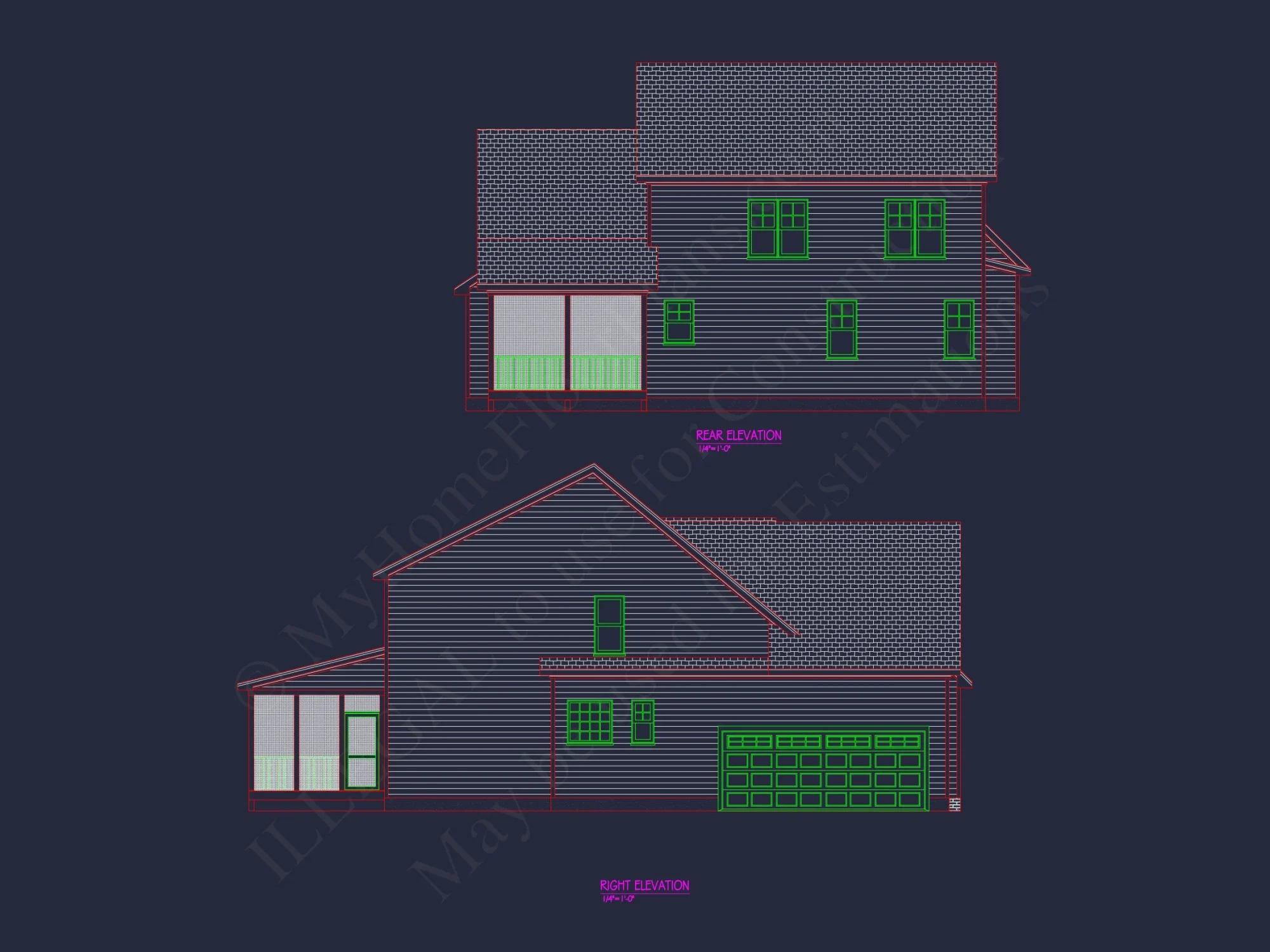 Modern house Plan with 4 Bedrooms, CAD Floor Designs & Features